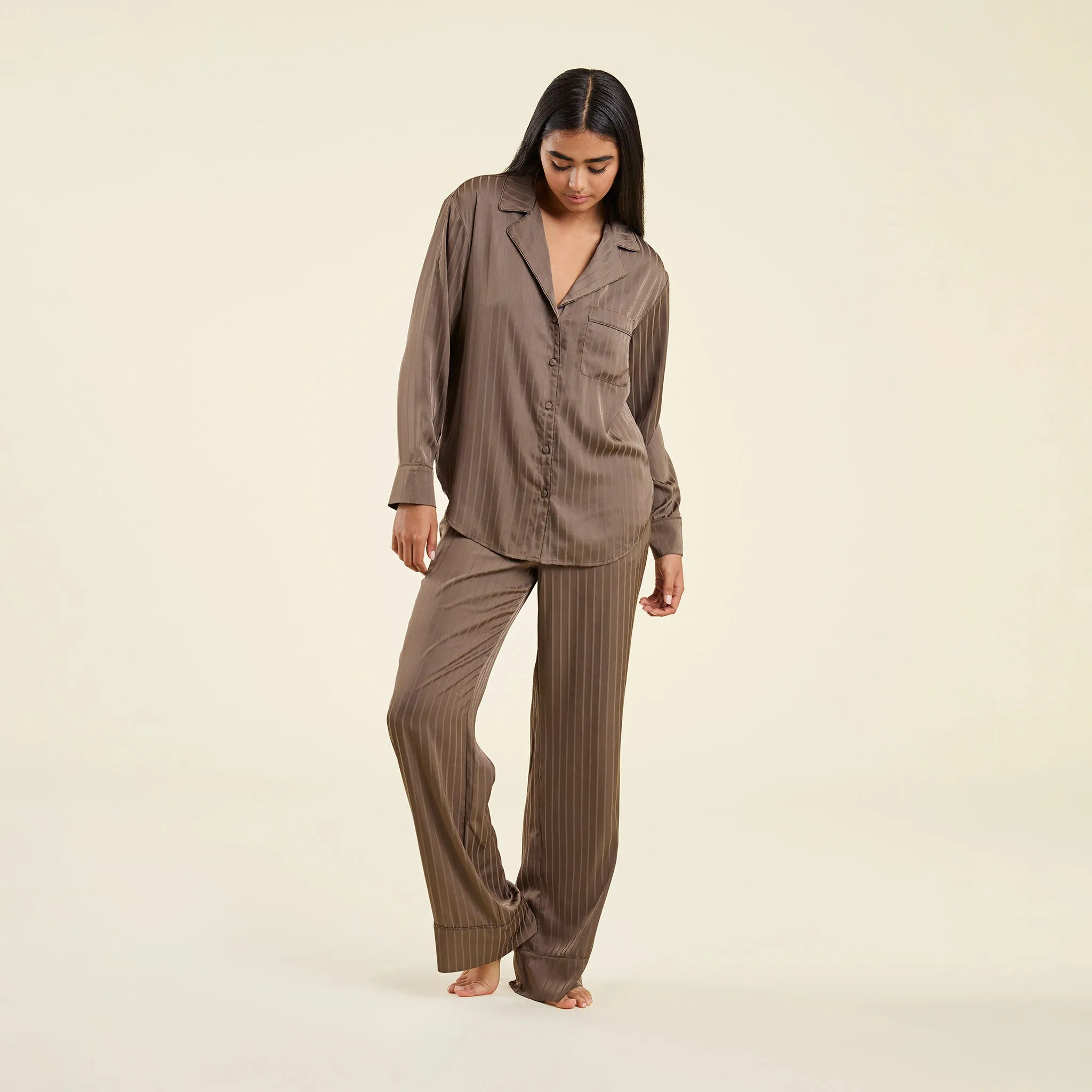 Satin Pajama Set | Mocha sold by nuuds product image thumbnail 2