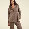 Satin Pajama Set | Mocha sold by nuuds