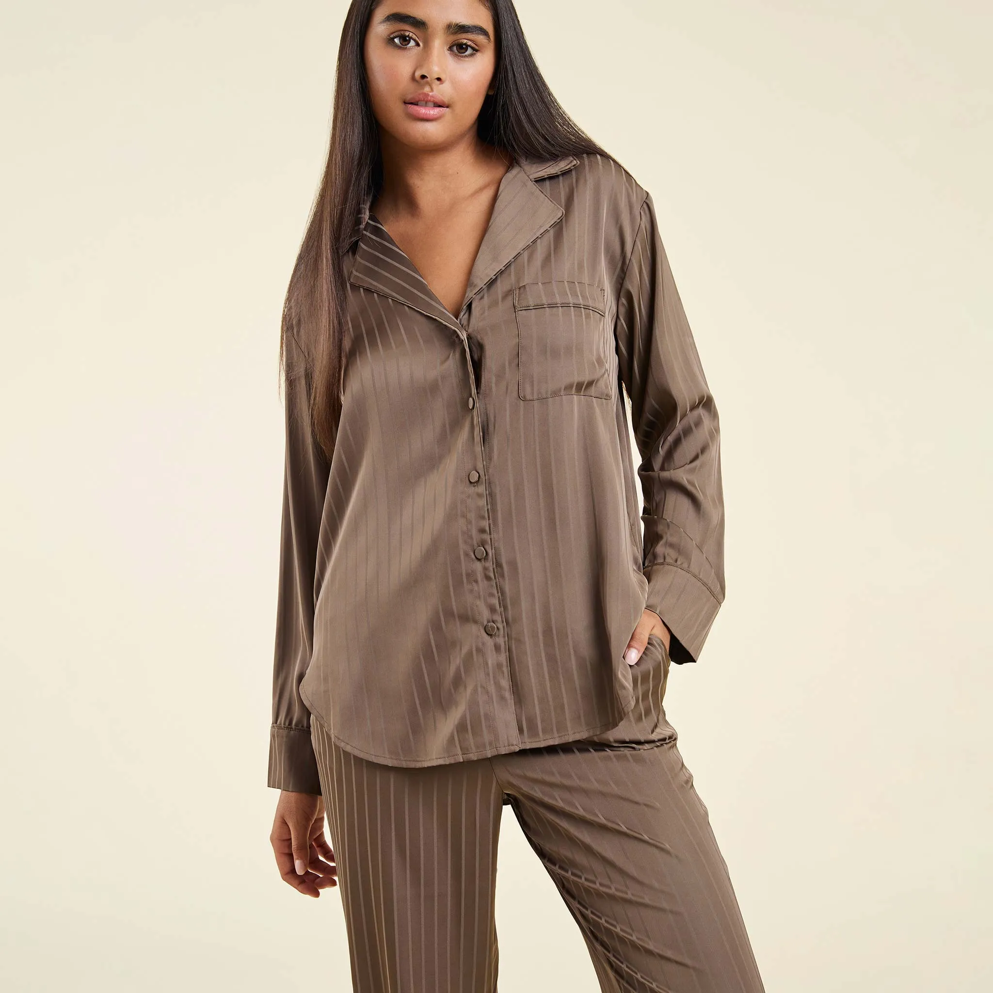 Satin Pajama Set | Mocha sold by nuuds product image thumbnail 5