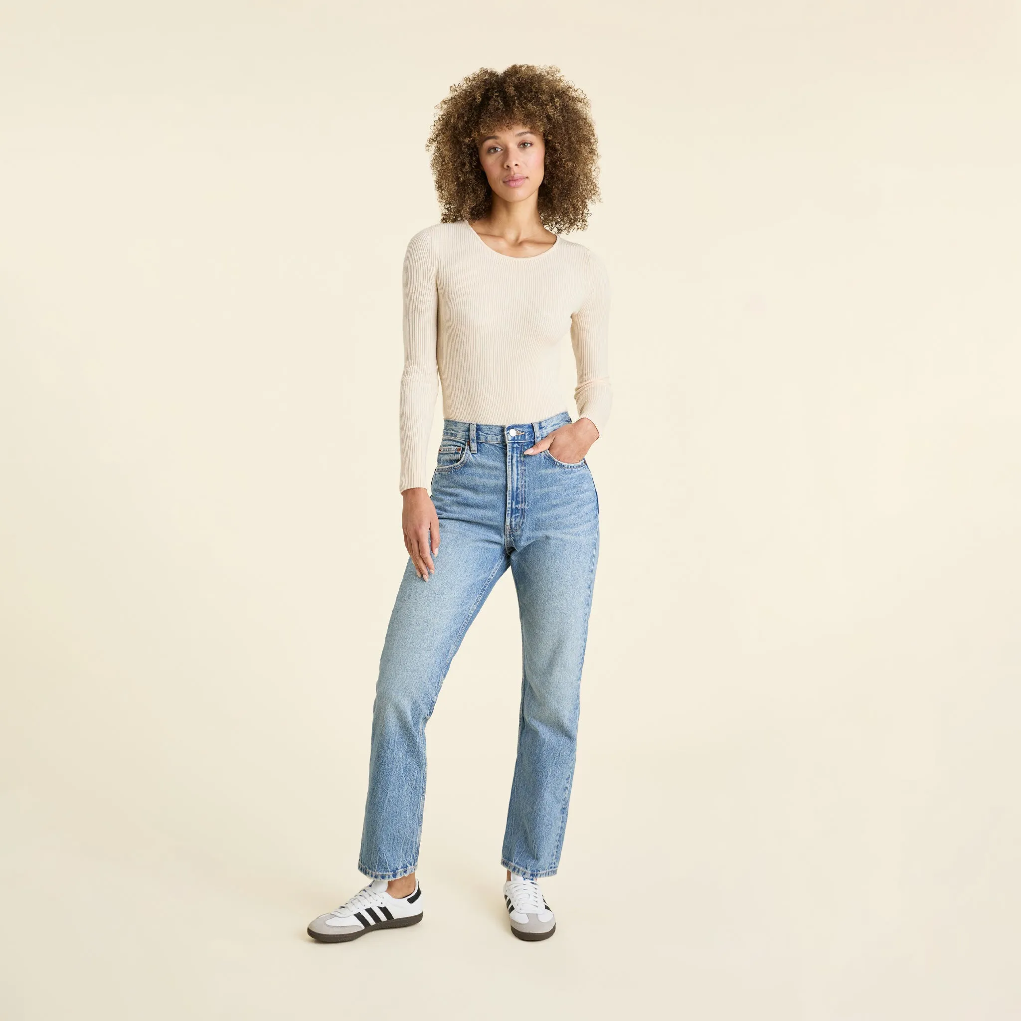 Crewneck Sweater Bodysuit | Bone sold by nuuds product image thumbnail 2