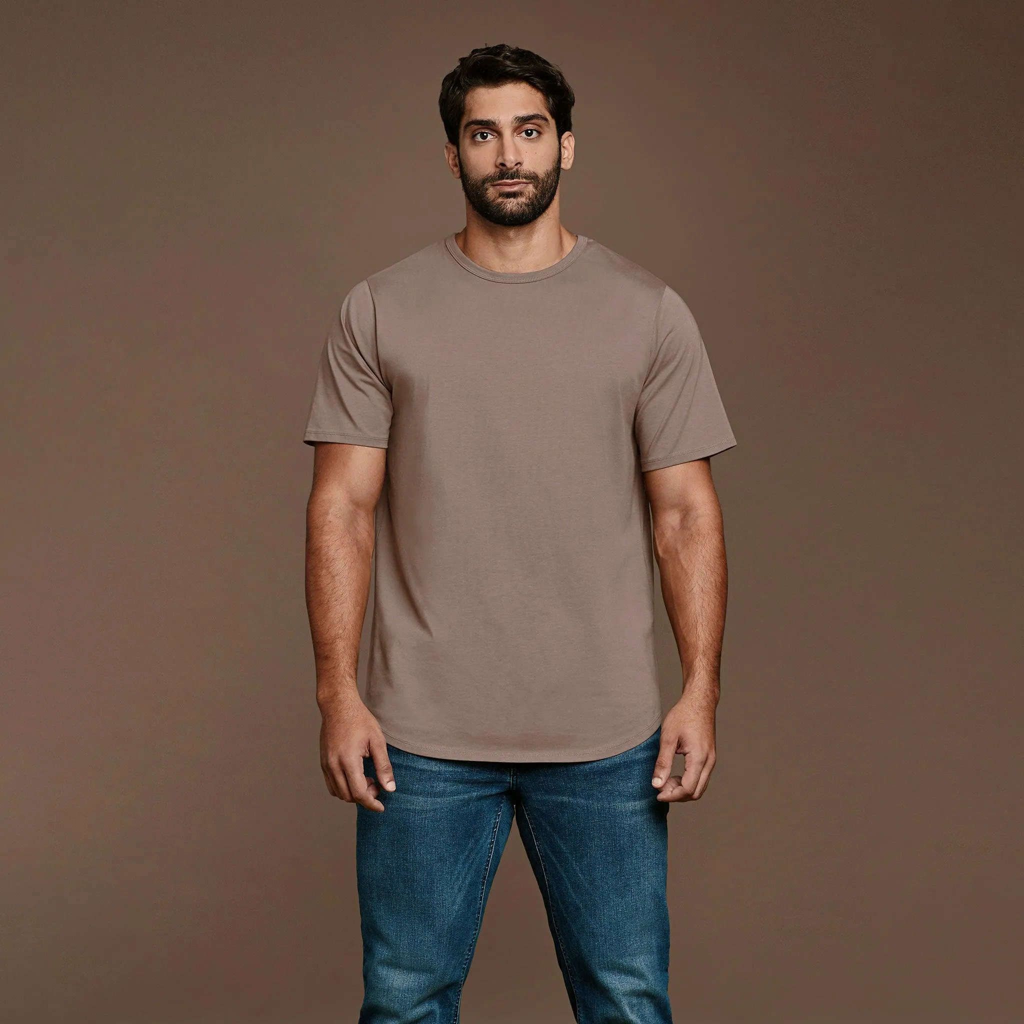 Short Sleeve Curved Hem T-Shirt sold by nuuds product image thumbnail 4