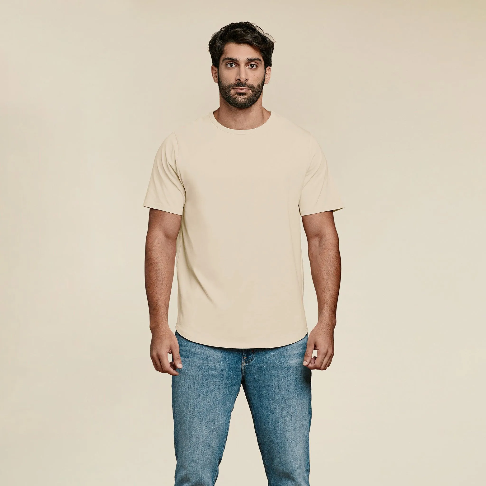 Short Sleeve Curved Hem T-Shirt sold by nuuds product image thumbnail 2