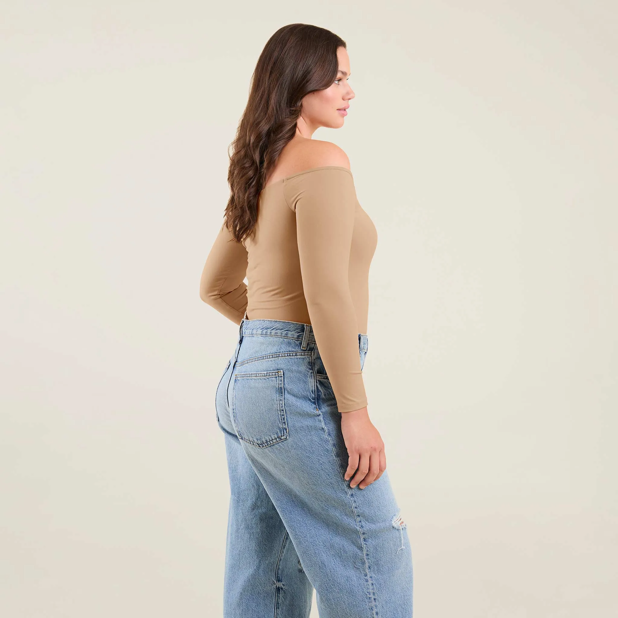 Off The Shoulder Bodysuit | Oat sold by nuuds product image thumbnail 3