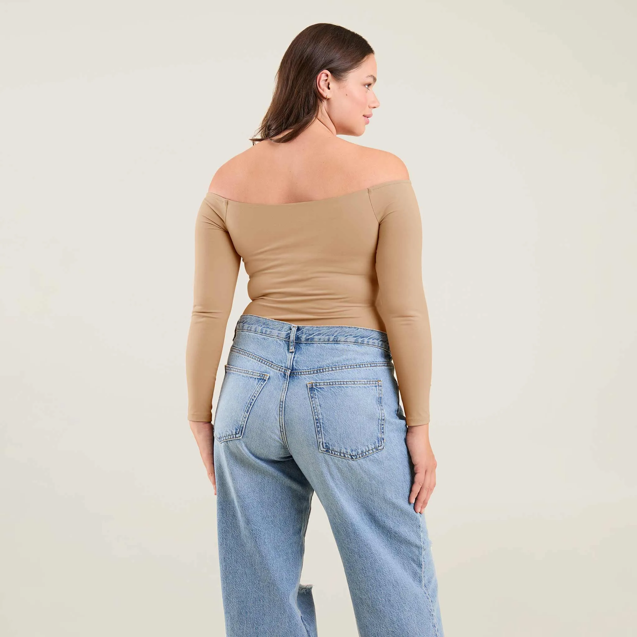 Off The Shoulder Bodysuit | Oat sold by nuuds product image thumbnail 4