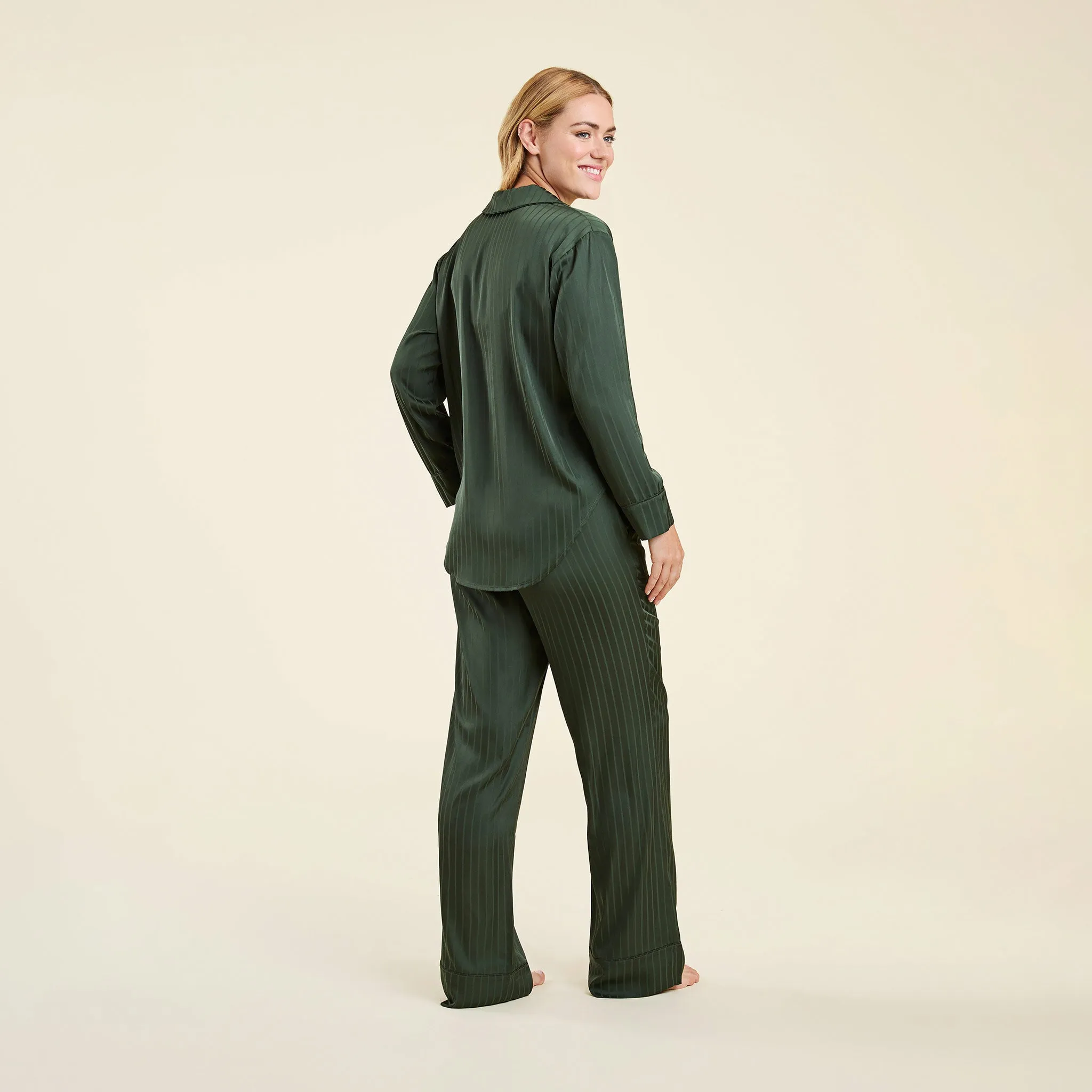 Satin Pajama Set | Evergreen sold by nuuds product image thumbnail 3