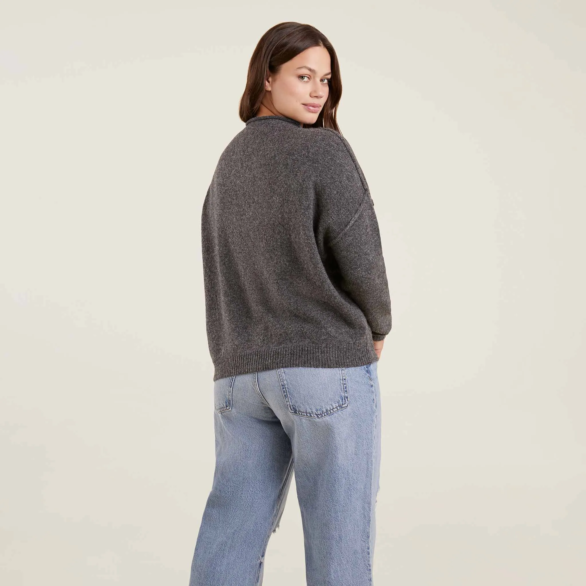 Cozy Knit Sweater | Charcoal sold by nuuds product image thumbnail 4