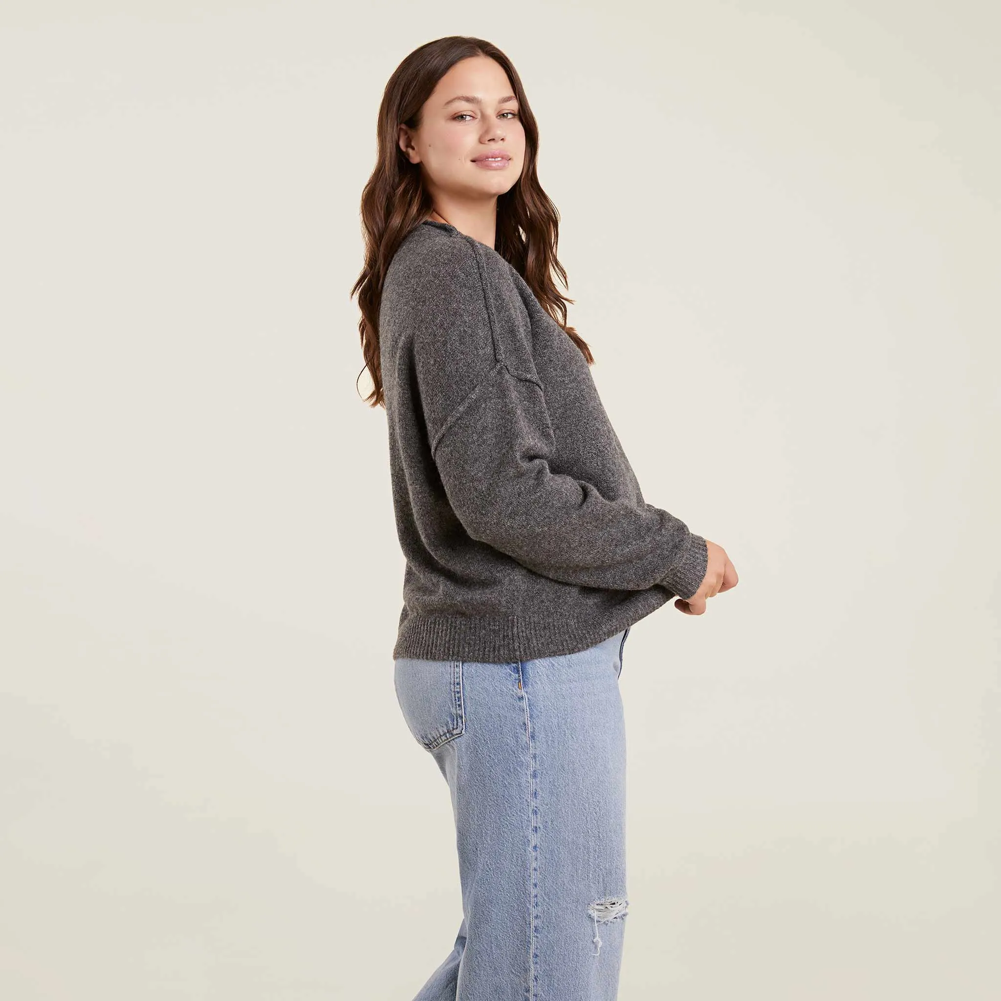 Cozy Knit Sweater | Charcoal sold by nuuds product image thumbnail 3