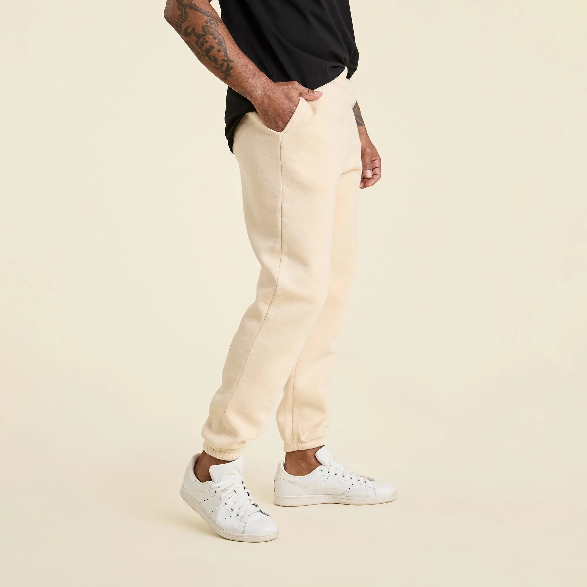 Men's Classic Sweatpants | Bone sold by nuuds product image thumbnail 3