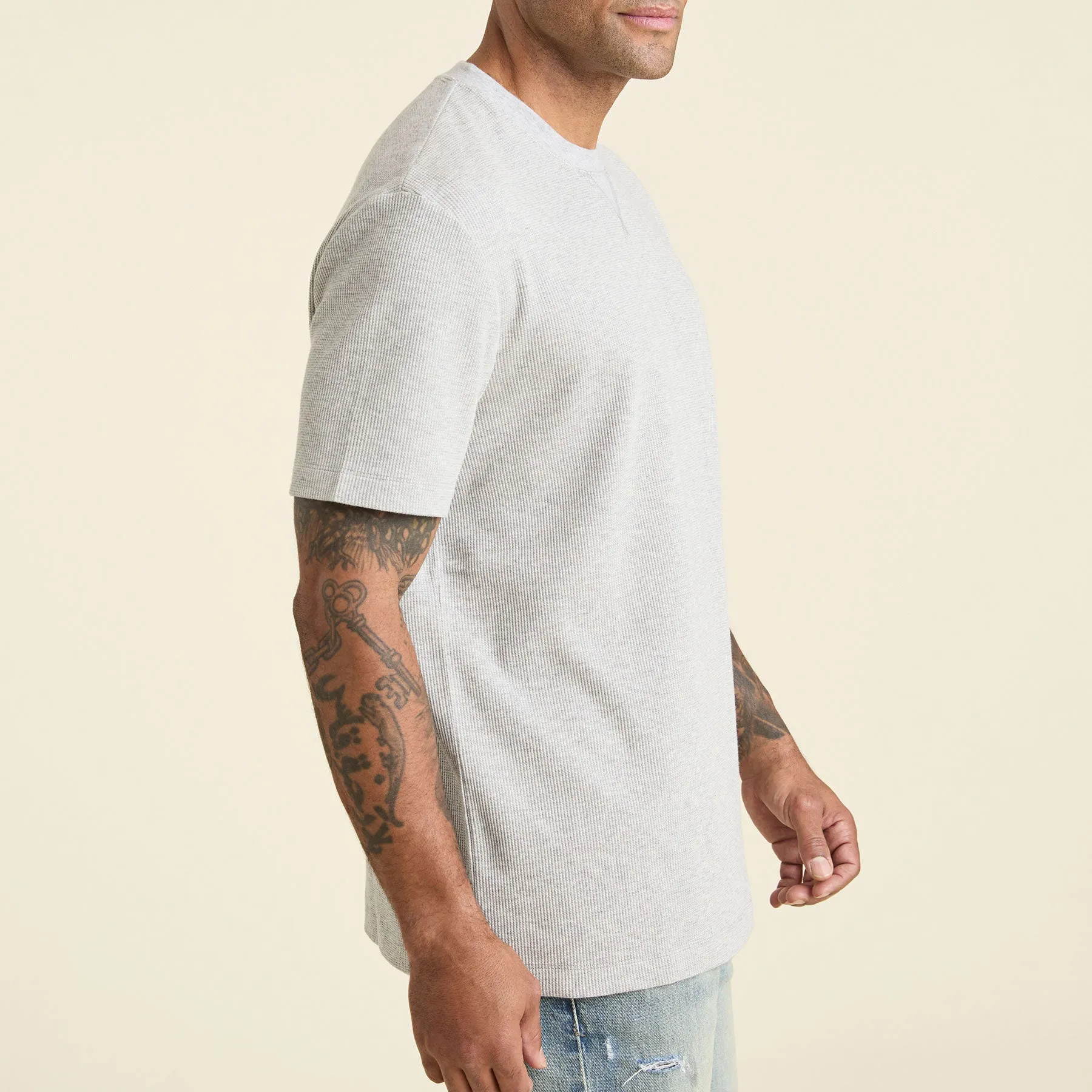 Waffle T-Shirt | Heather Grey sold by nuuds product image thumbnail 3