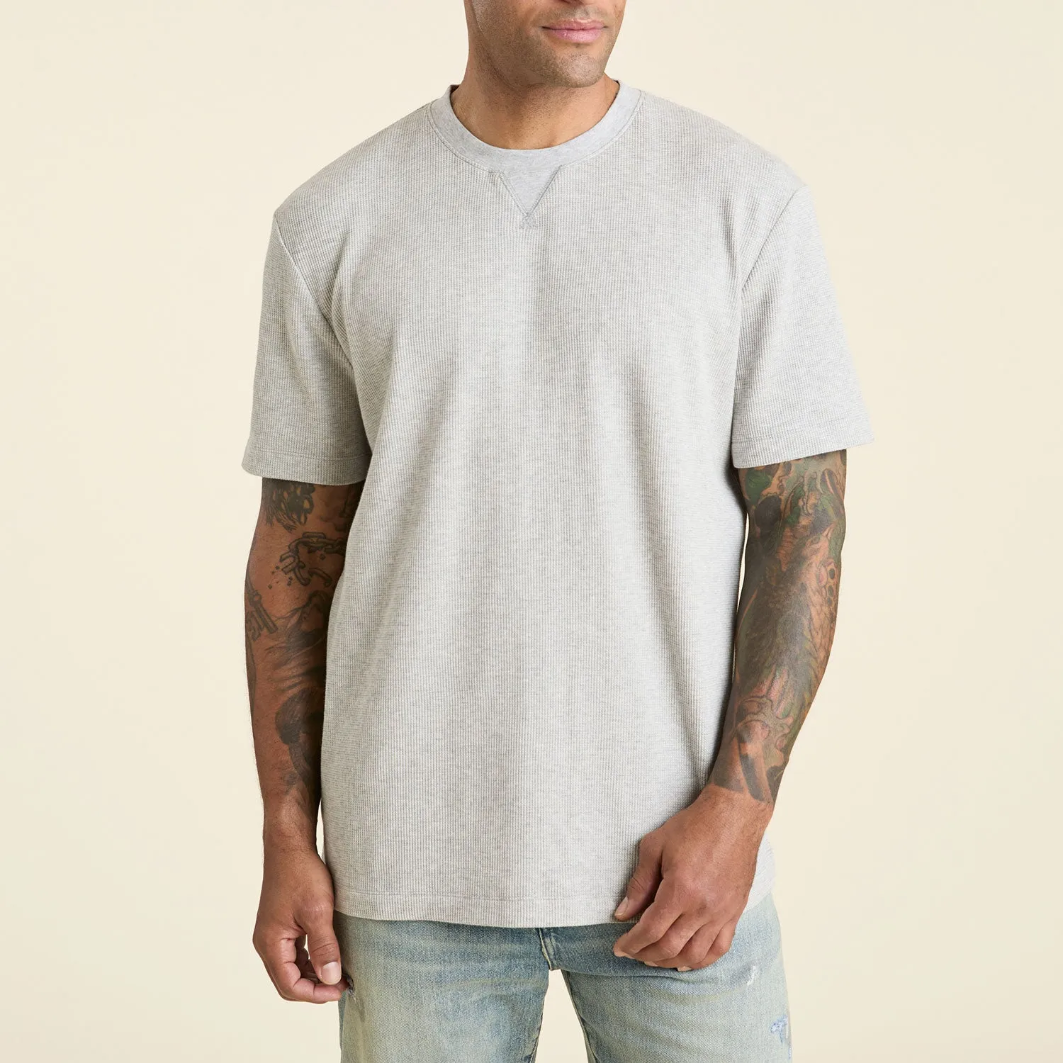 Waffle T-Shirt | Heather Grey sold by nuuds