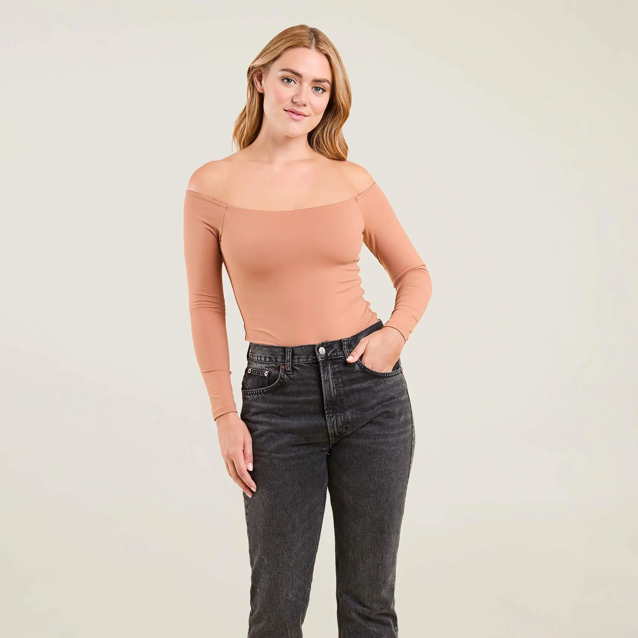 Off The Shoulder Bodysuit | Clay sold by nuuds