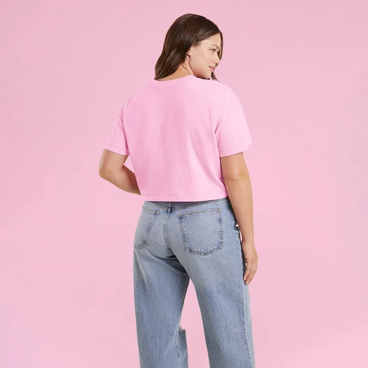 Vintage Cotton Cropped Tee | Bubblegum Pink sold by nuuds product image thumbnail 4