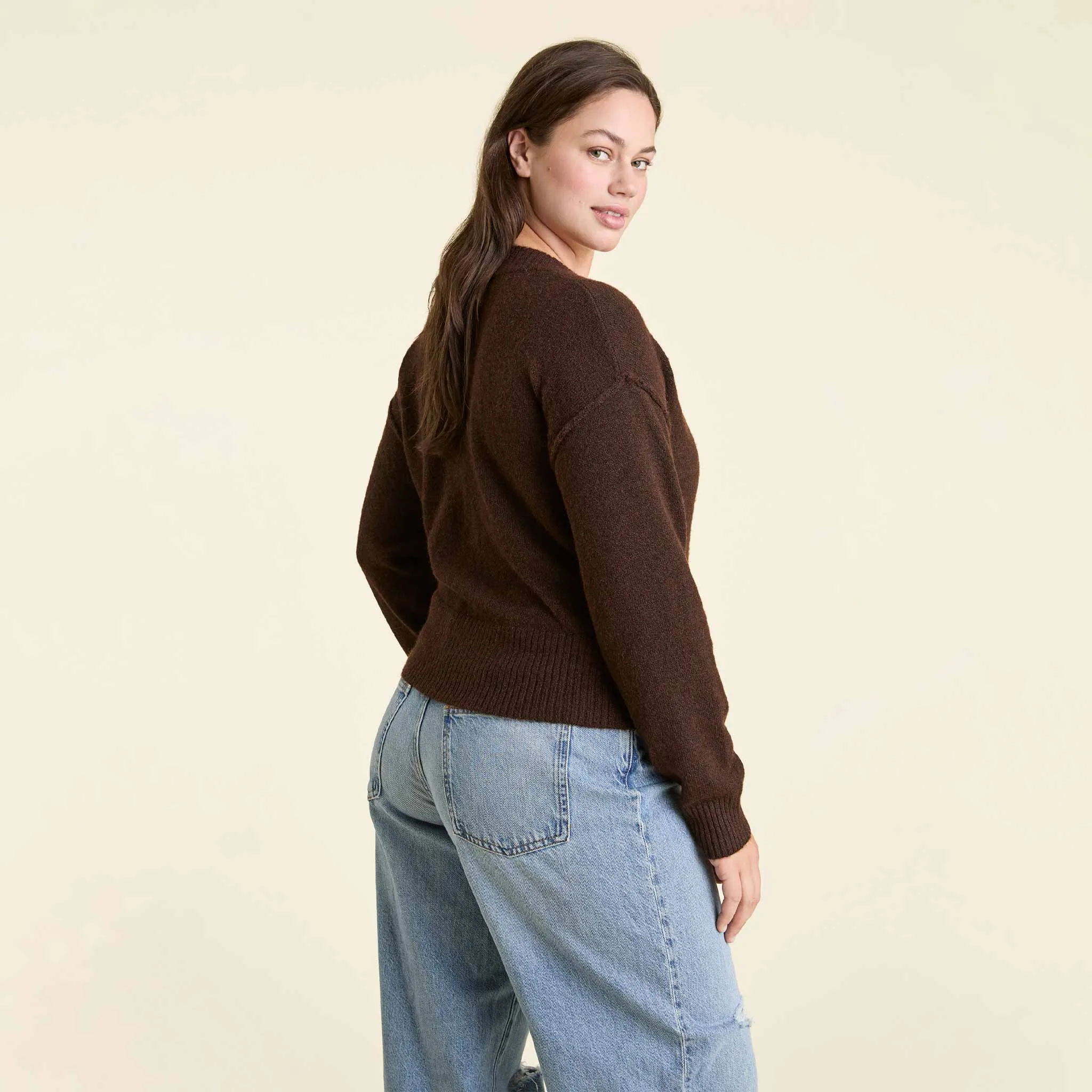 Cozy Knit Cardigan | Coffee sold by nuuds product image thumbnail 3