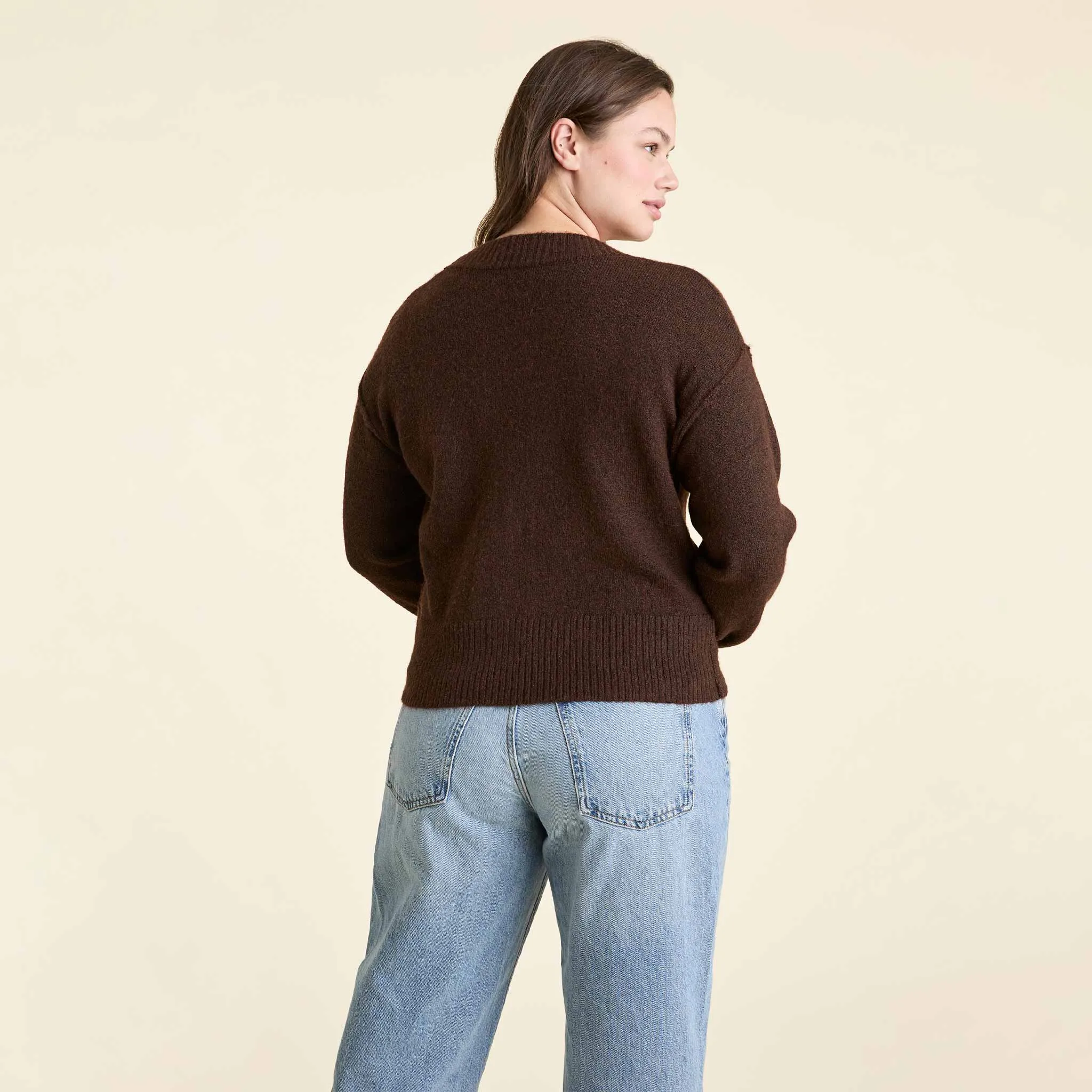 Cozy Knit Cardigan | Coffee sold by nuuds product image thumbnail 4