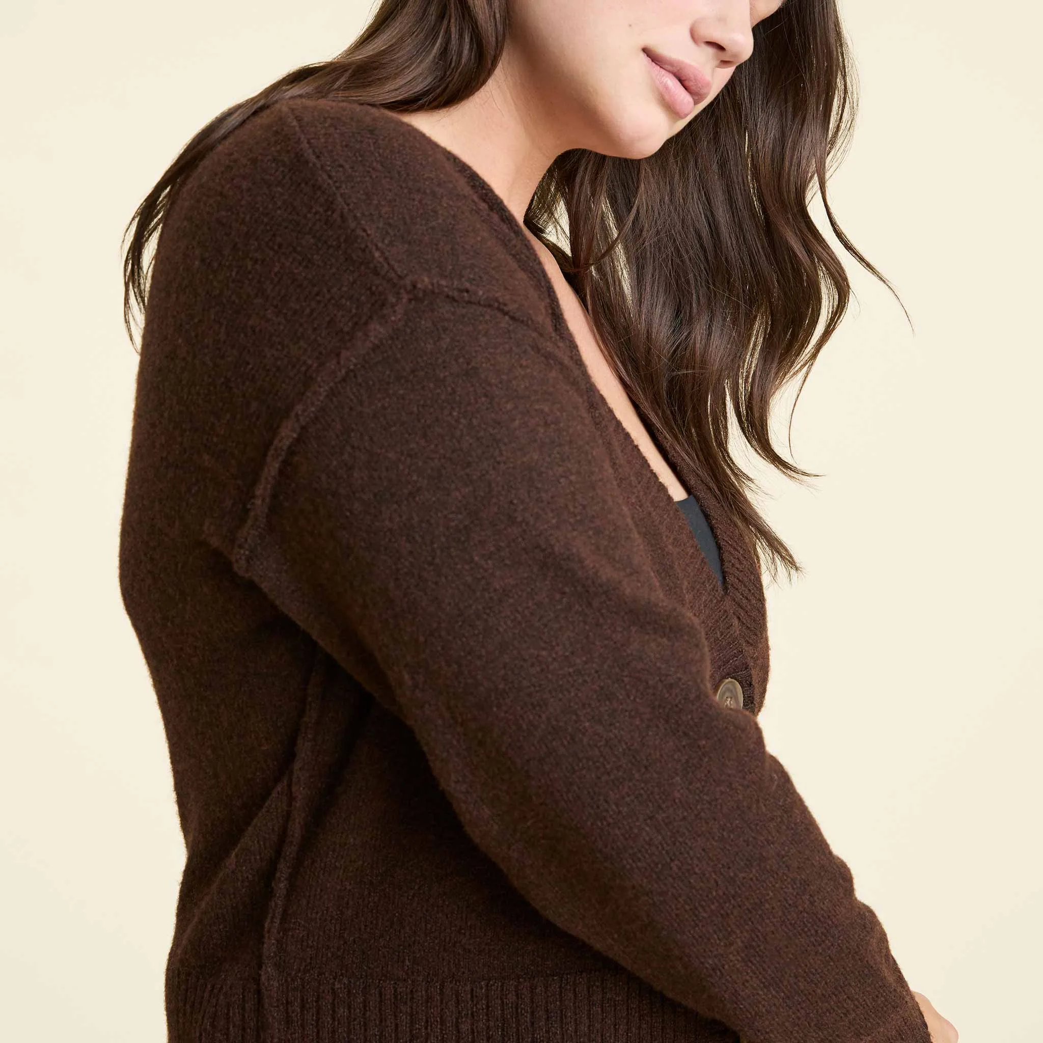 Cozy Knit Cardigan | Coffee sold by nuuds product image thumbnail 5