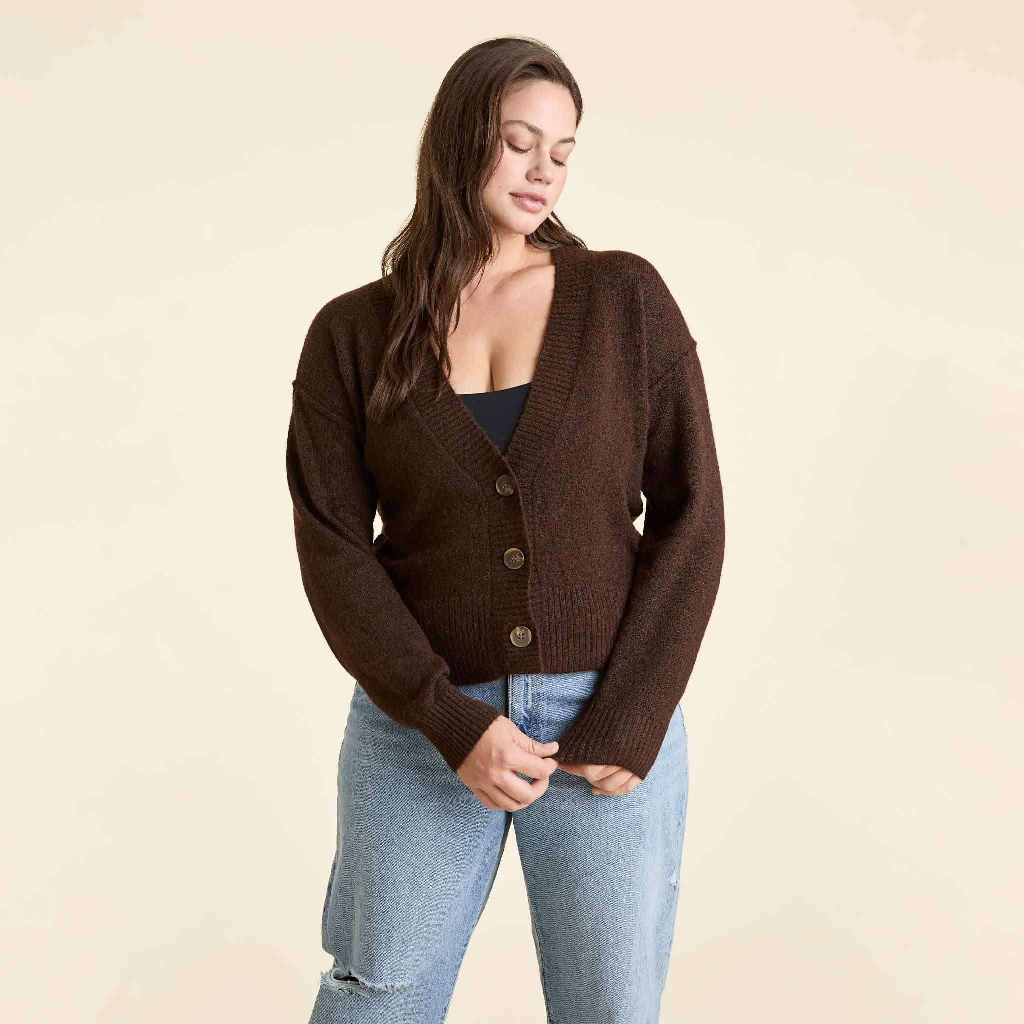 Cozy Knit Cardigan | Coffee sold by nuuds