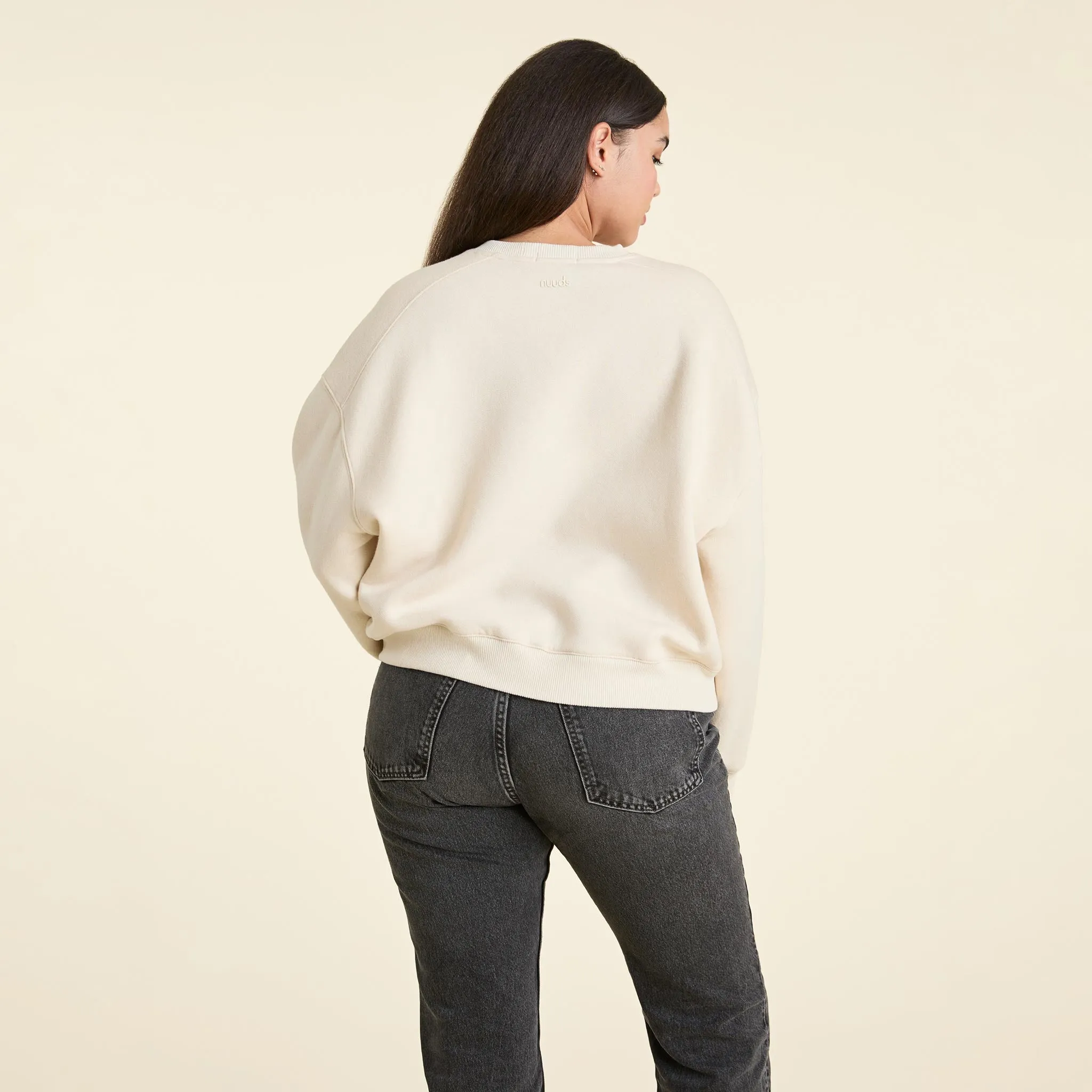 Classic Crewneck Sweatshirt | Bone sold by nuuds product image thumbnail 4