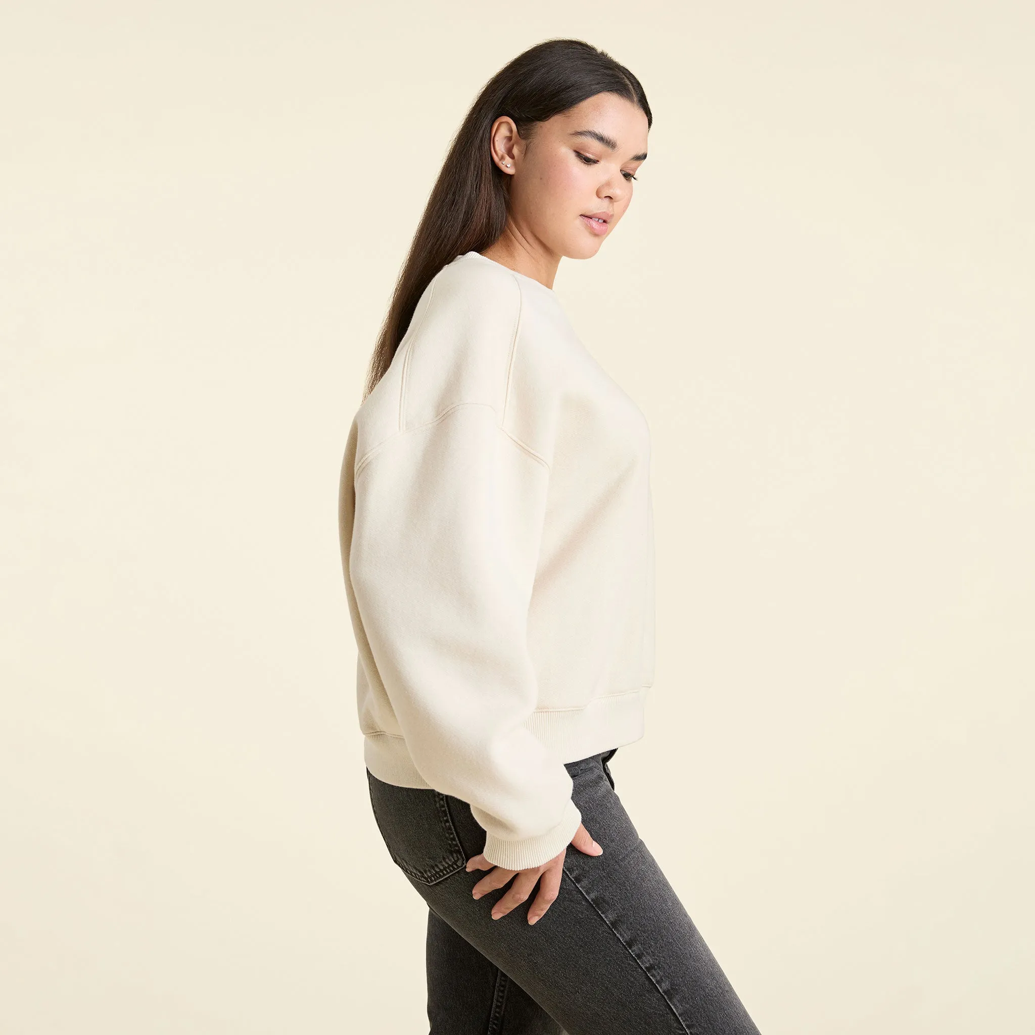 Classic Crewneck Sweatshirt | Bone sold by nuuds product image thumbnail 3