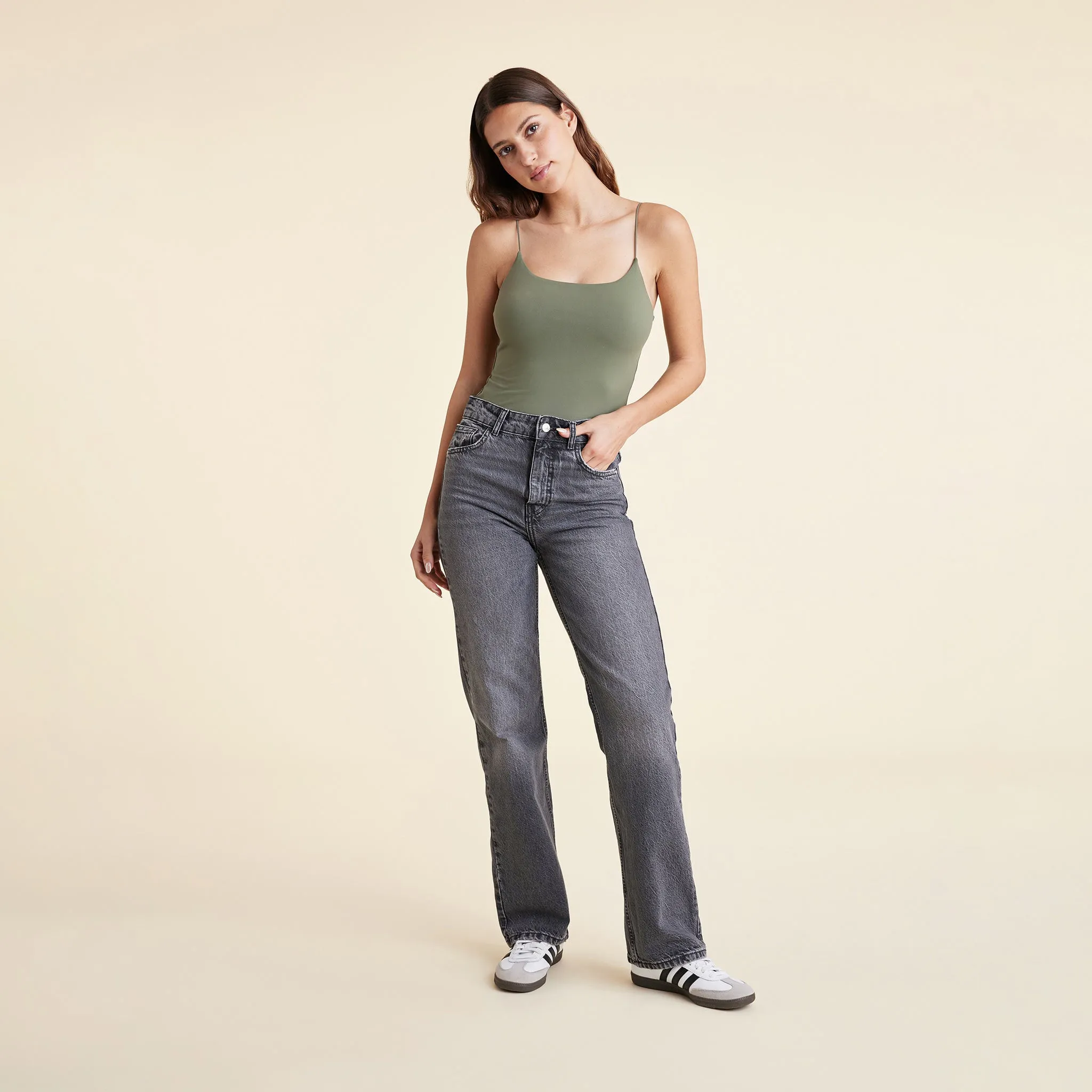 Cami Bodysuit | Olive sold by nuuds product image thumbnail 2