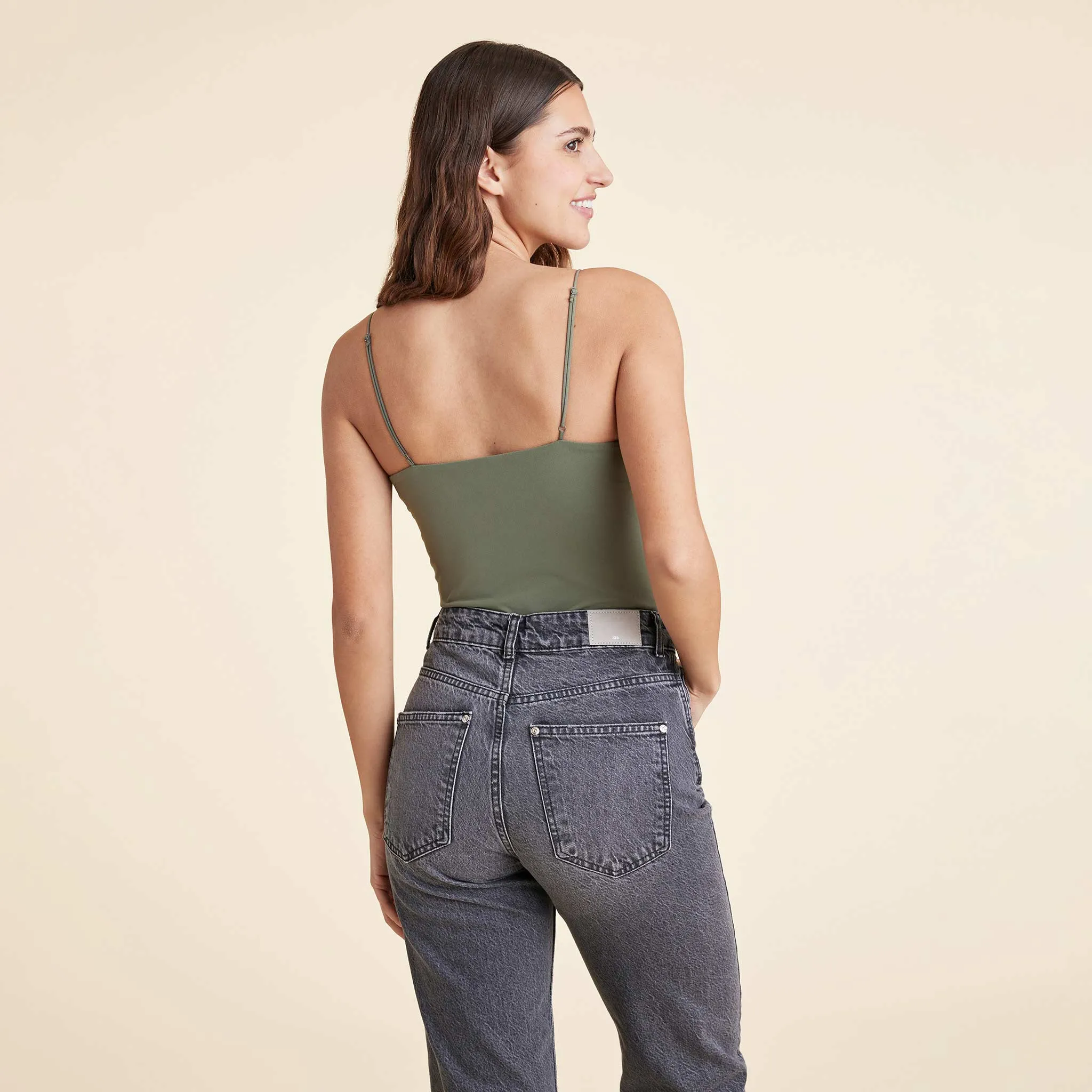 Cami Bodysuit | Olive sold by nuuds product image thumbnail 4