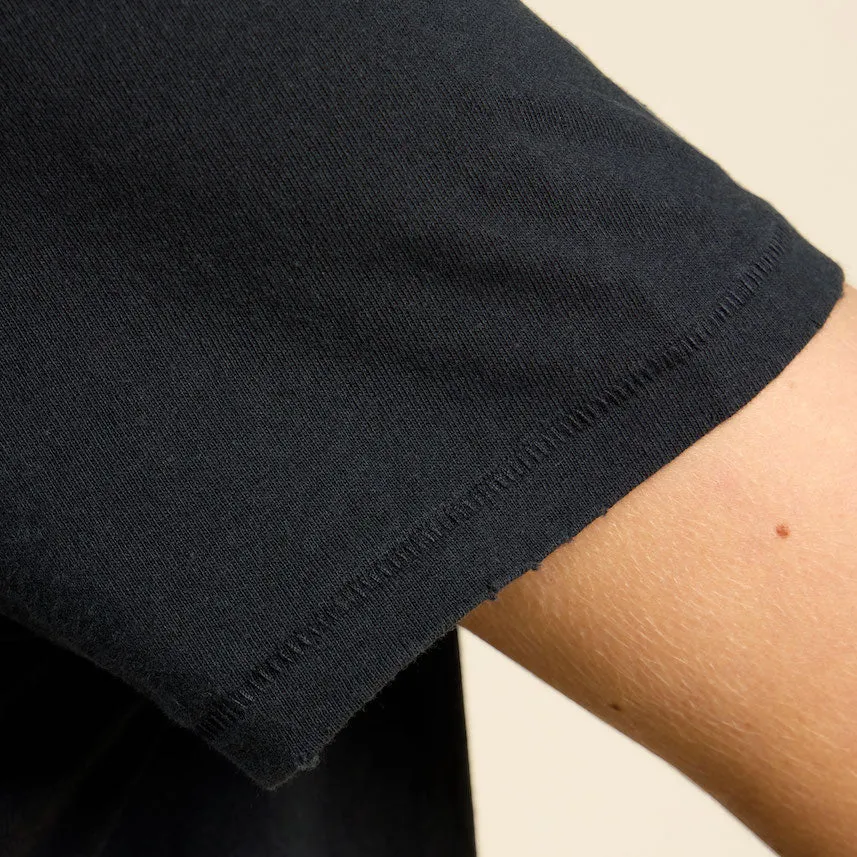 Vintage Cotton V-Neck Everyday T-Shirt | Black sold by nuuds product image thumbnail 5