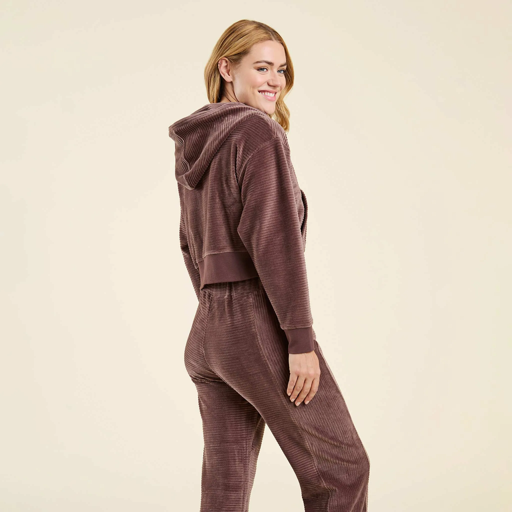 Textured Zip Hoodie | Coffee sold by nuuds product image thumbnail 3