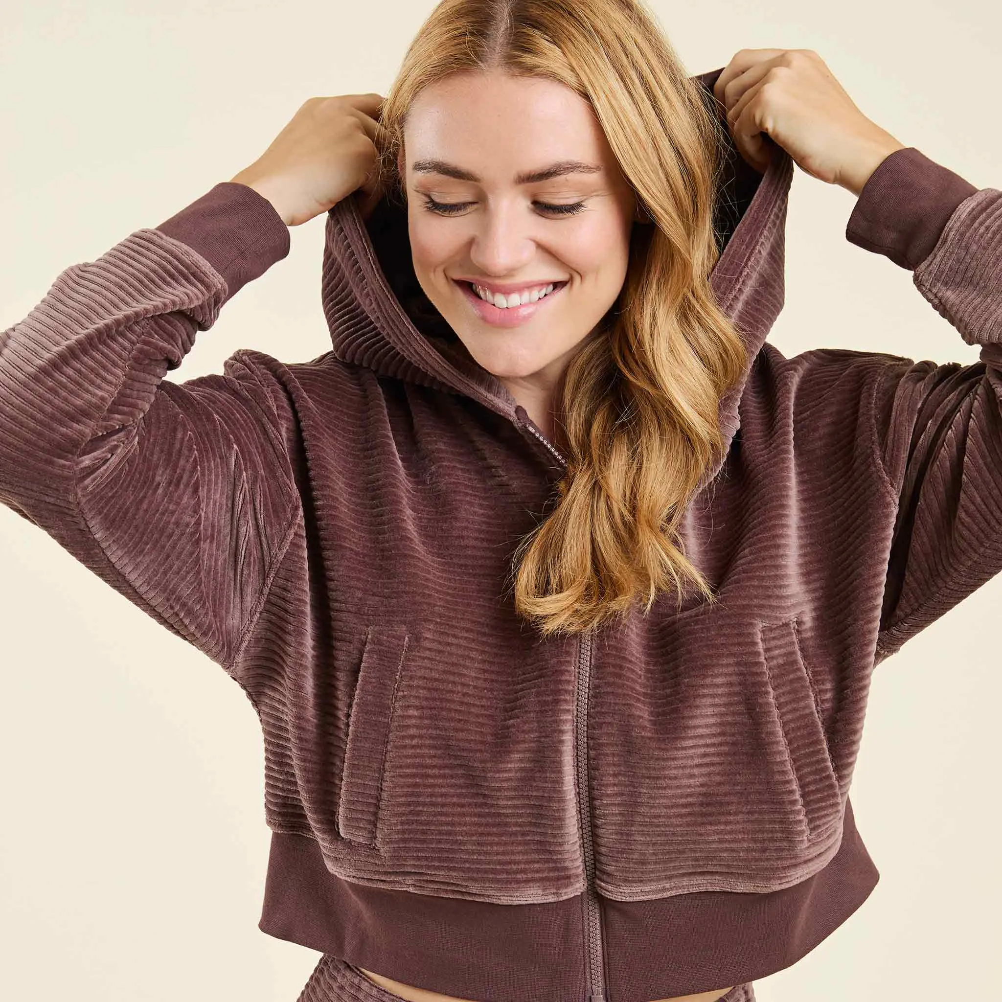 Textured Zip Hoodie | Coffee sold by nuuds product image thumbnail 5