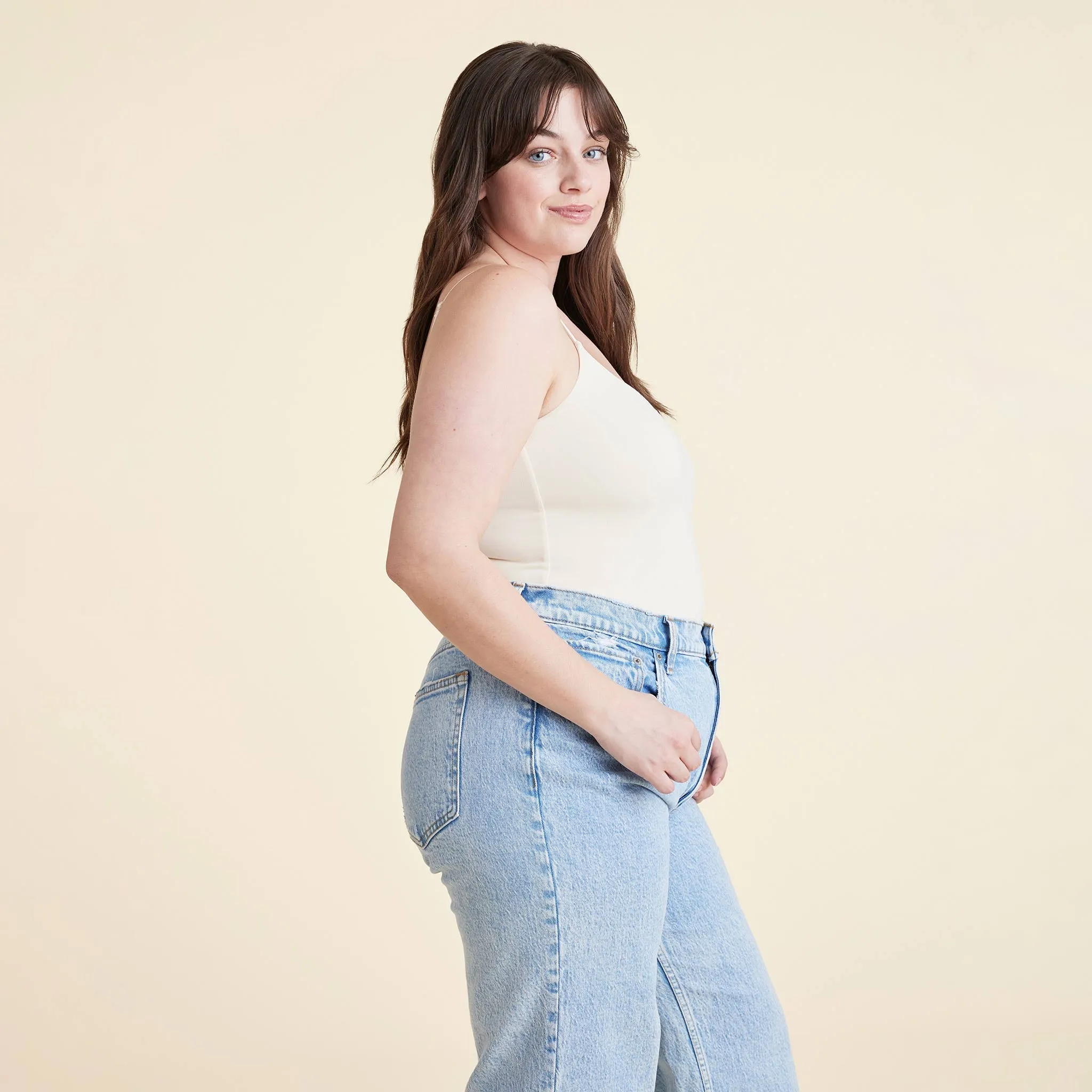 Cami Bodysuit | Bone sold by nuuds product image thumbnail 3