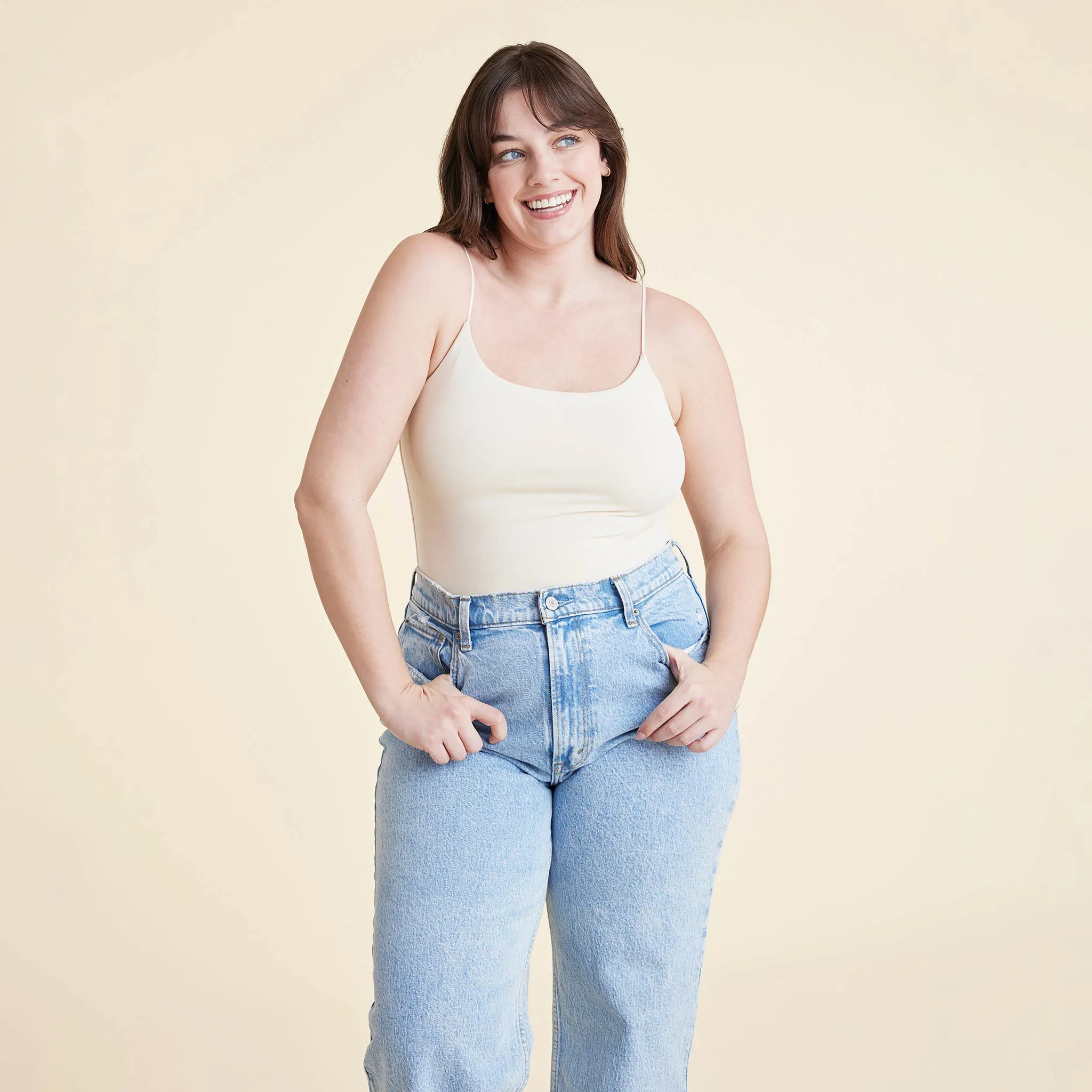 Cami Bodysuit | Bone sold by nuuds