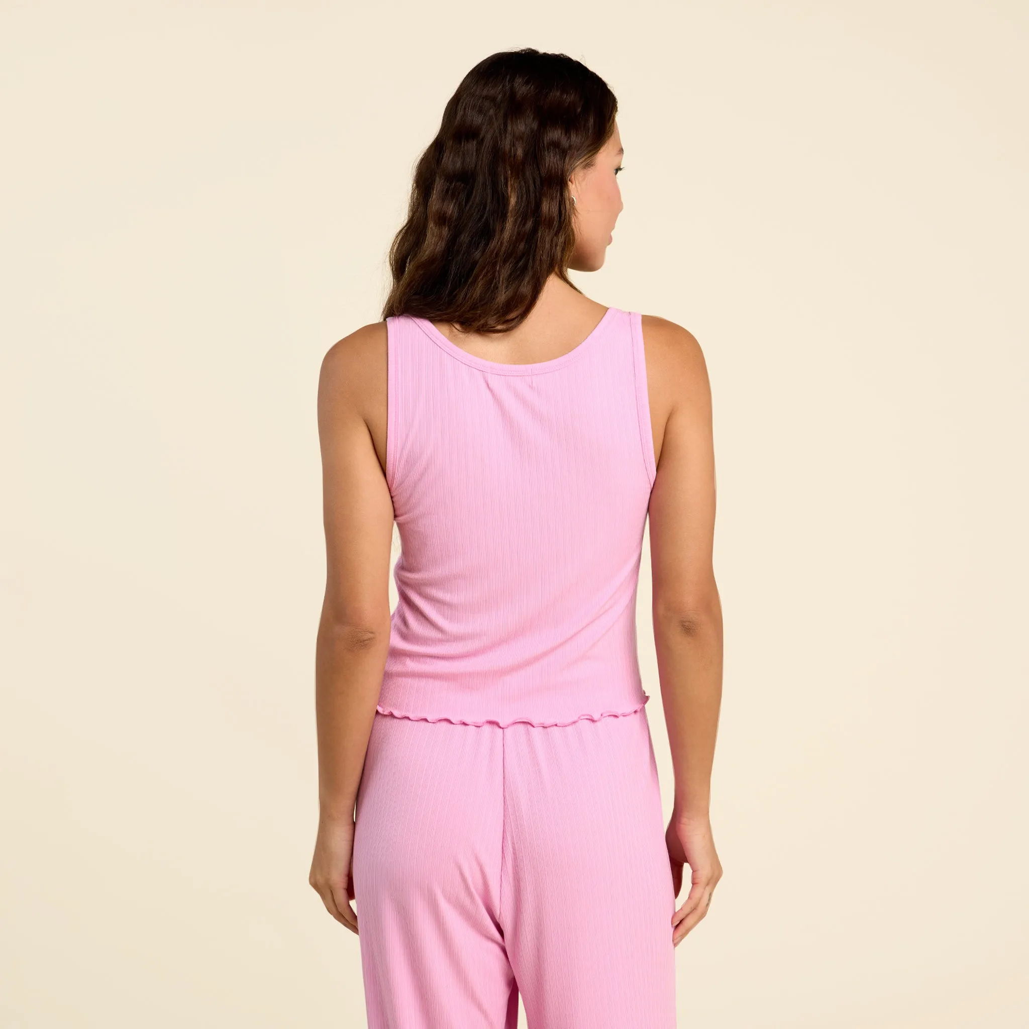 Mini Rib Tank | Bubblegum Pink sold by nuuds product image thumbnail 4