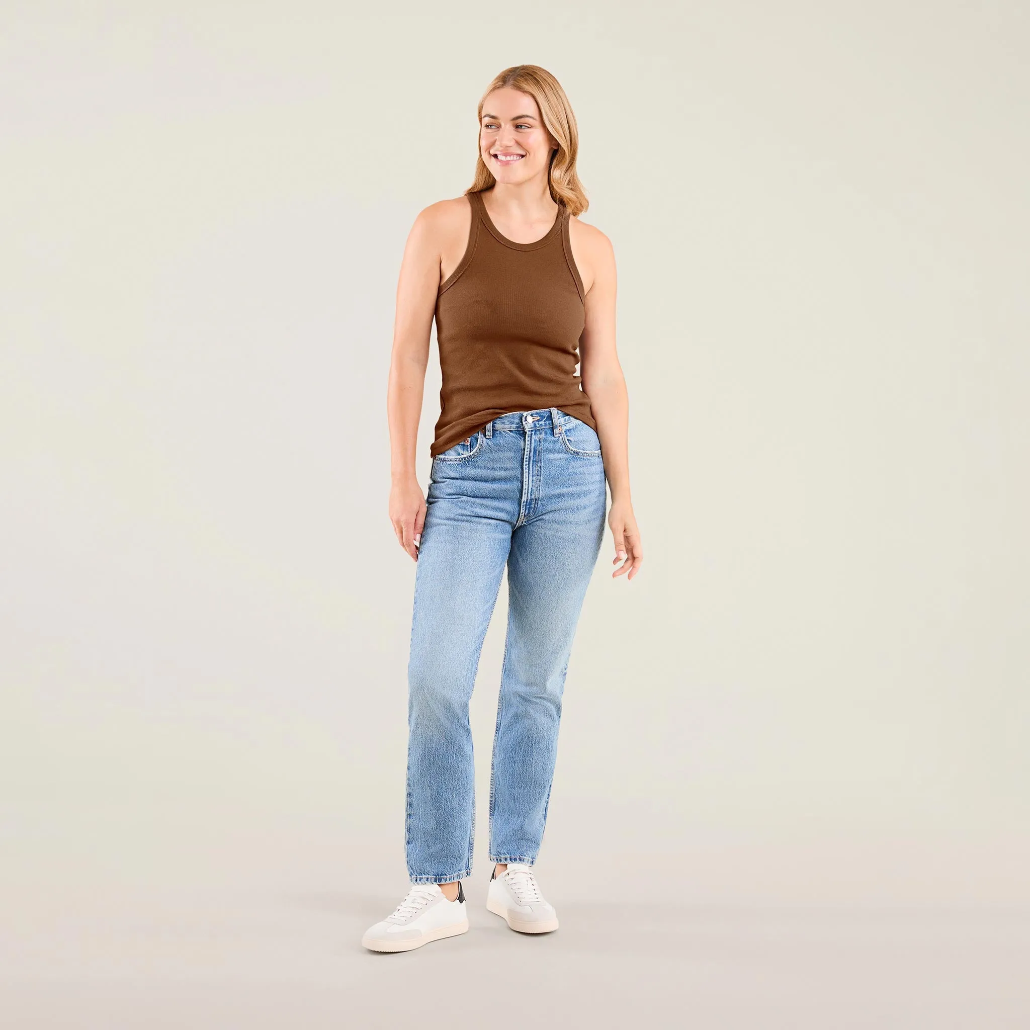 Essential Rib Tank Top | Chocolate sold by nuuds product image thumbnail 2