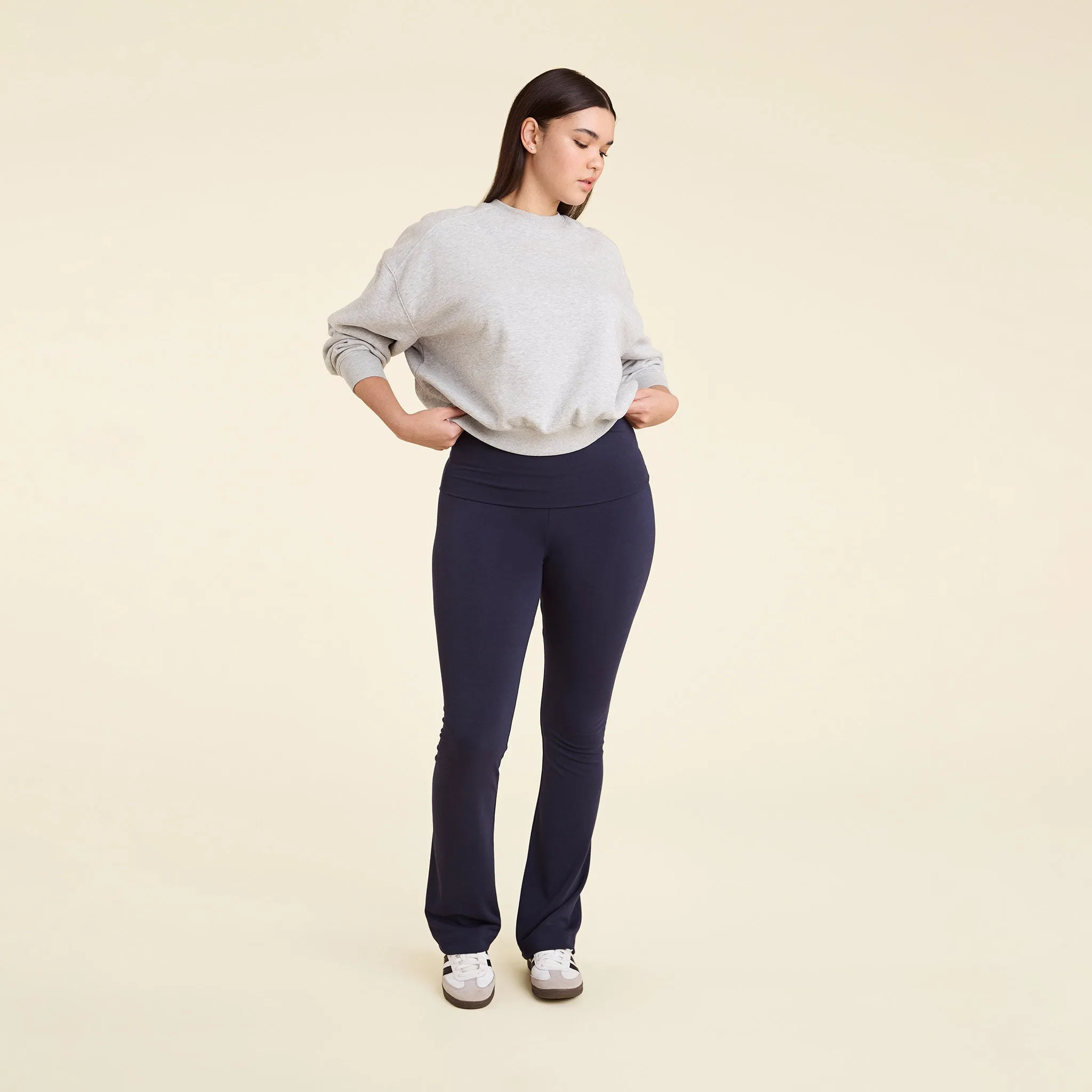 SwiftStretch Fold Over Legging | Navy sold by nuuds product image thumbnail 2