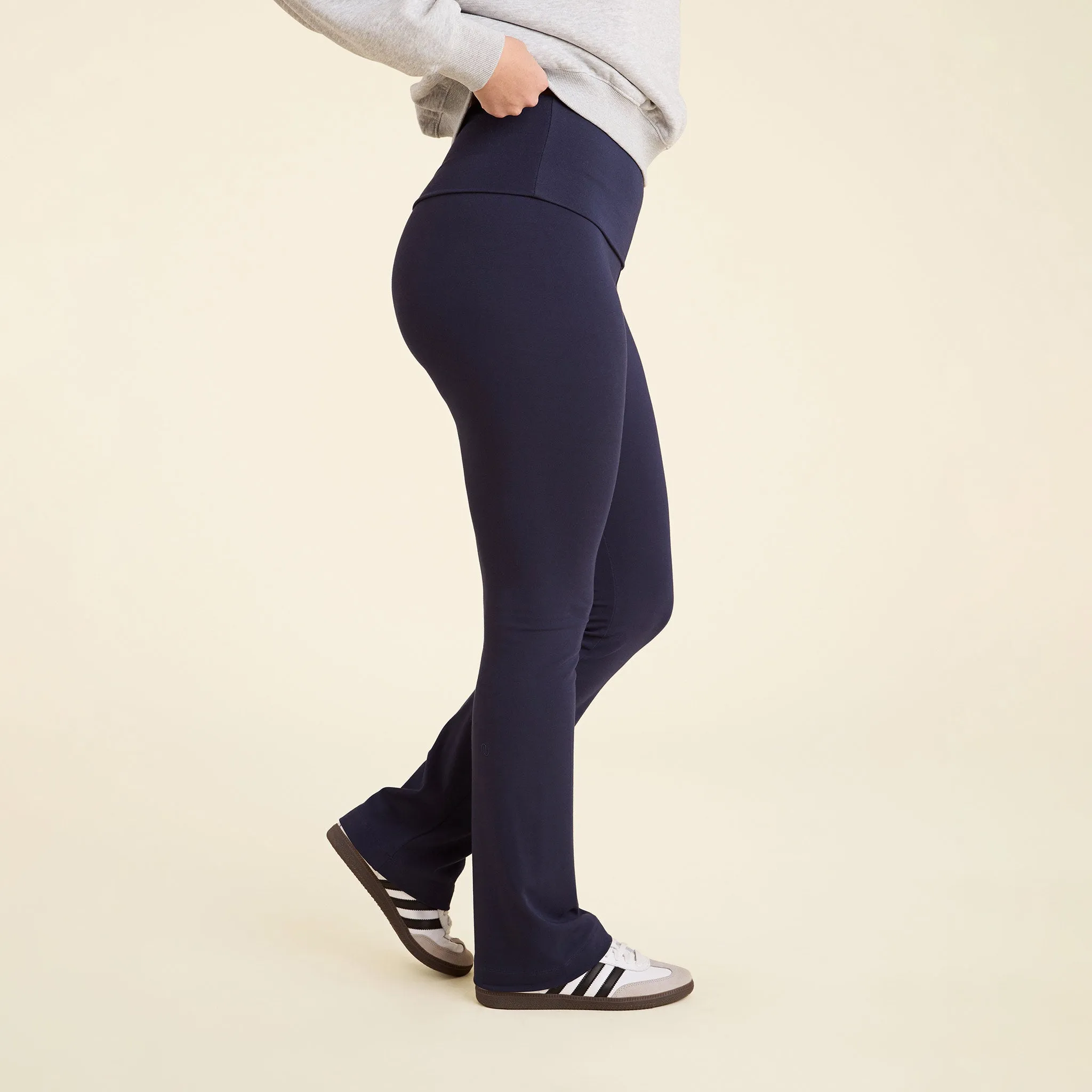 SwiftStretch Fold Over Legging | Navy sold by nuuds product image thumbnail 3
