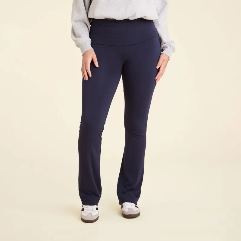 SwiftStretch Fold Over Legging | Navy sold by nuuds