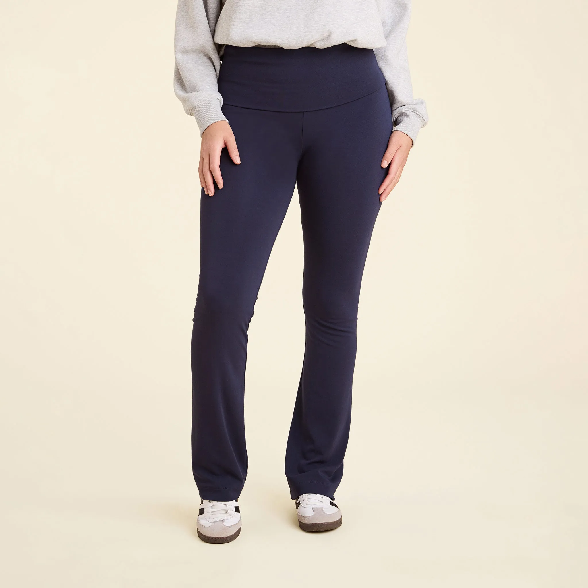 SwiftStretch Fold Over Legging | Navy sold by nuuds