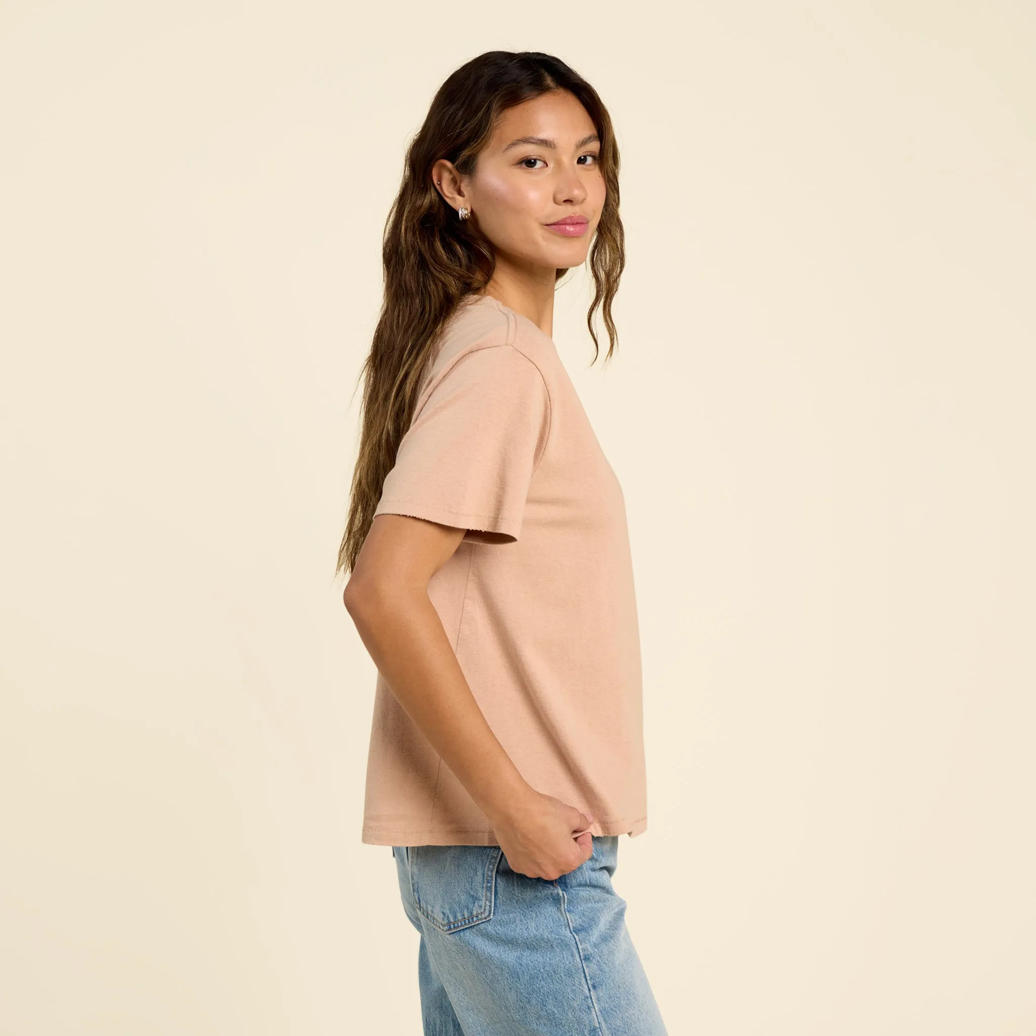 Vintage Cotton Everyday T-Shirt | Sand sold by nuuds product image thumbnail 3