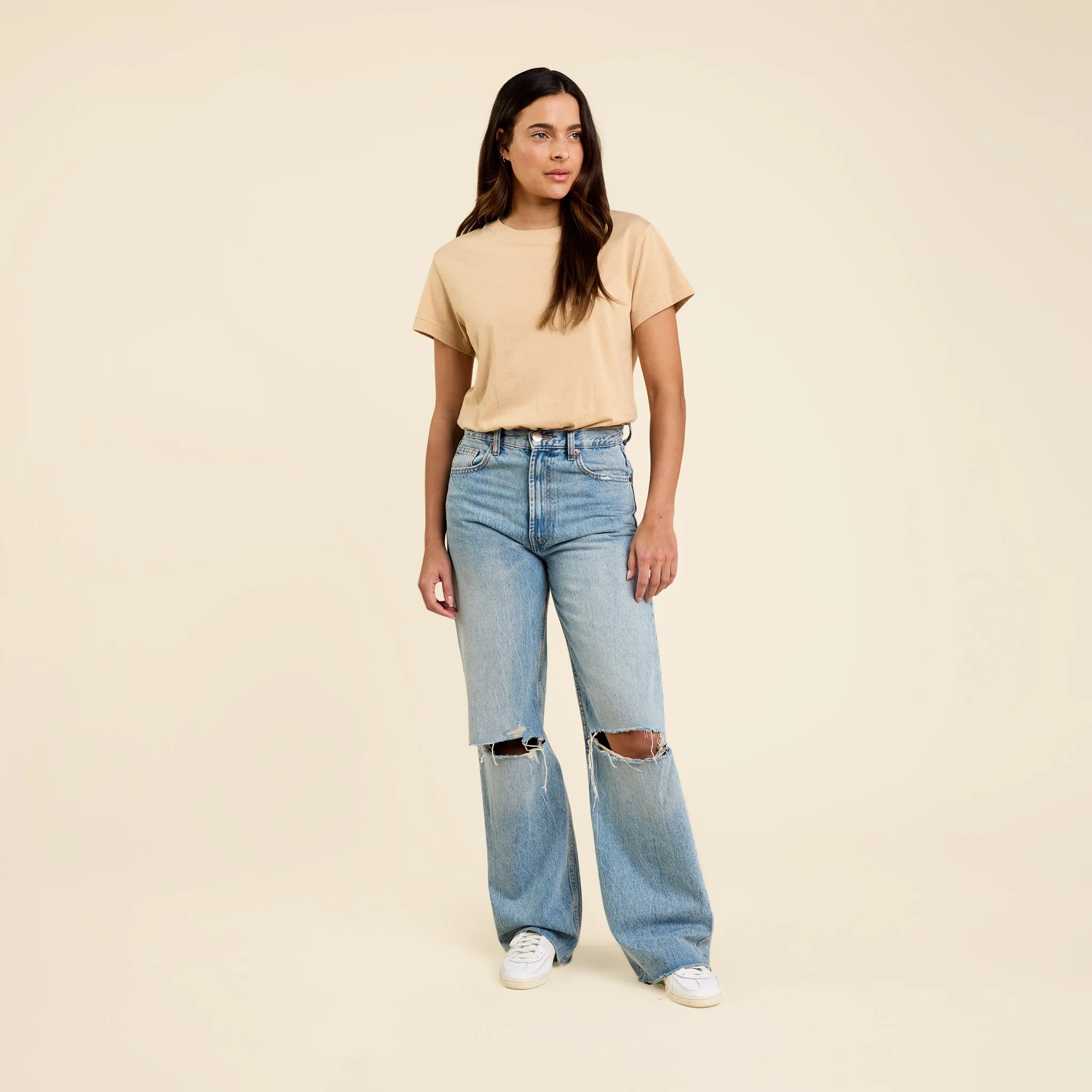 Soft Cotton Everyday T-Shirt Bodysuit | Oat sold by nuuds product image thumbnail 2