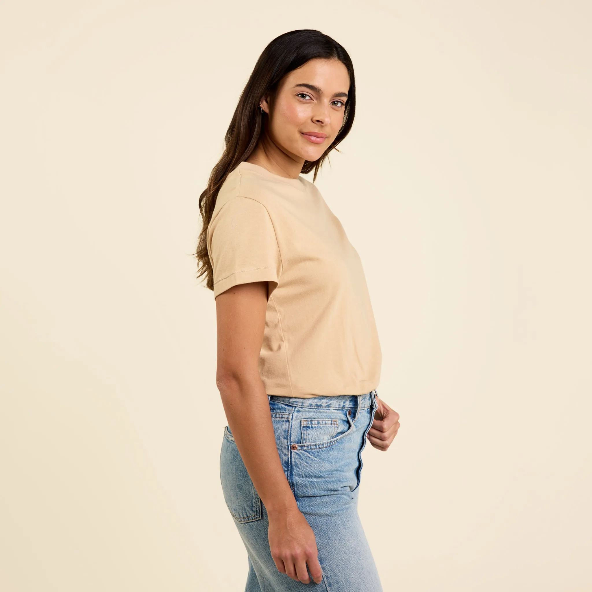 Soft Cotton Everyday T-Shirt Bodysuit | Oat sold by nuuds product image thumbnail 3
