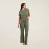 Ribbed Pajama Set | Olive sold by nuuds