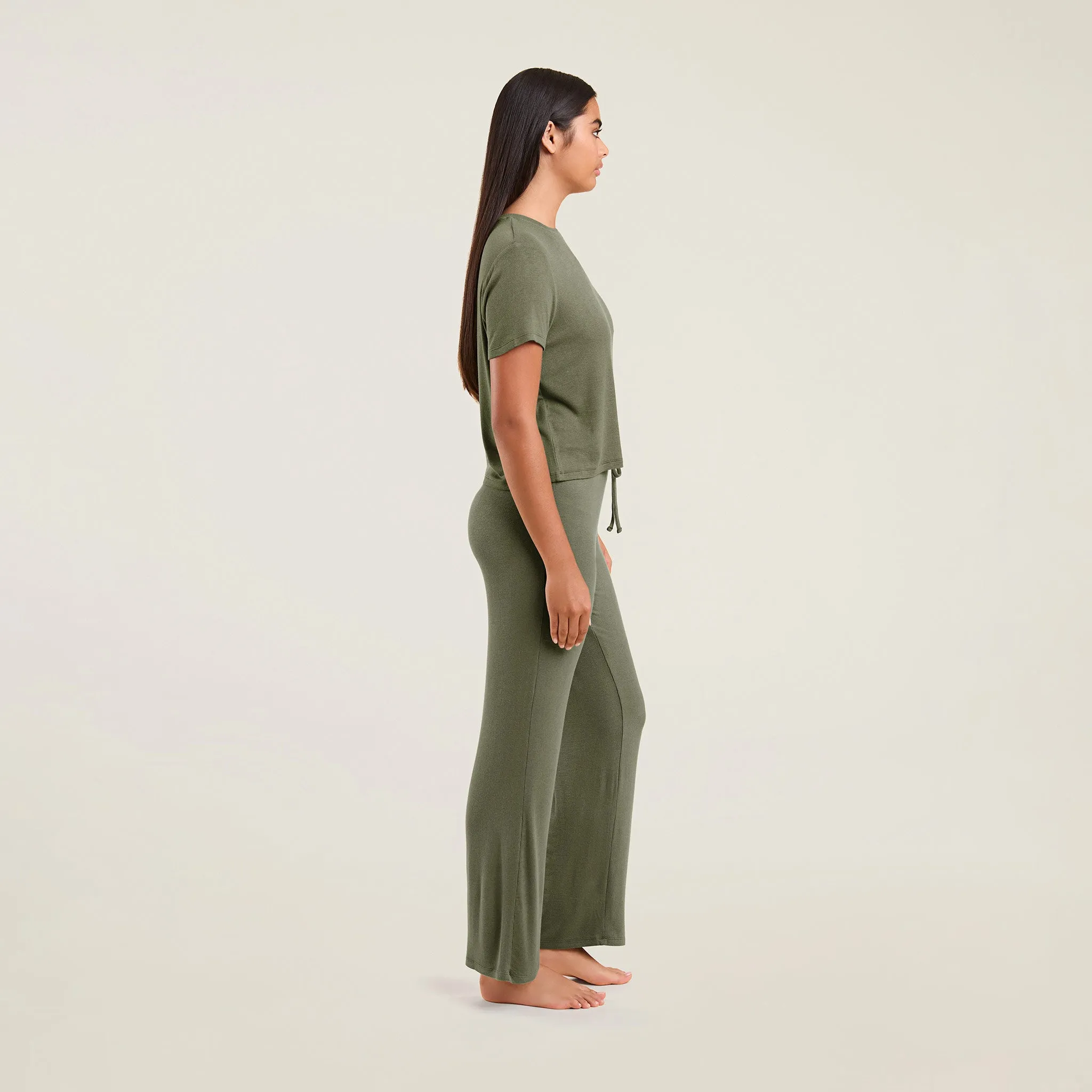 Ribbed Pajama Set | Olive sold by nuuds product image thumbnail 3