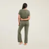 Ribbed Pajama Set | Olive sold by nuuds