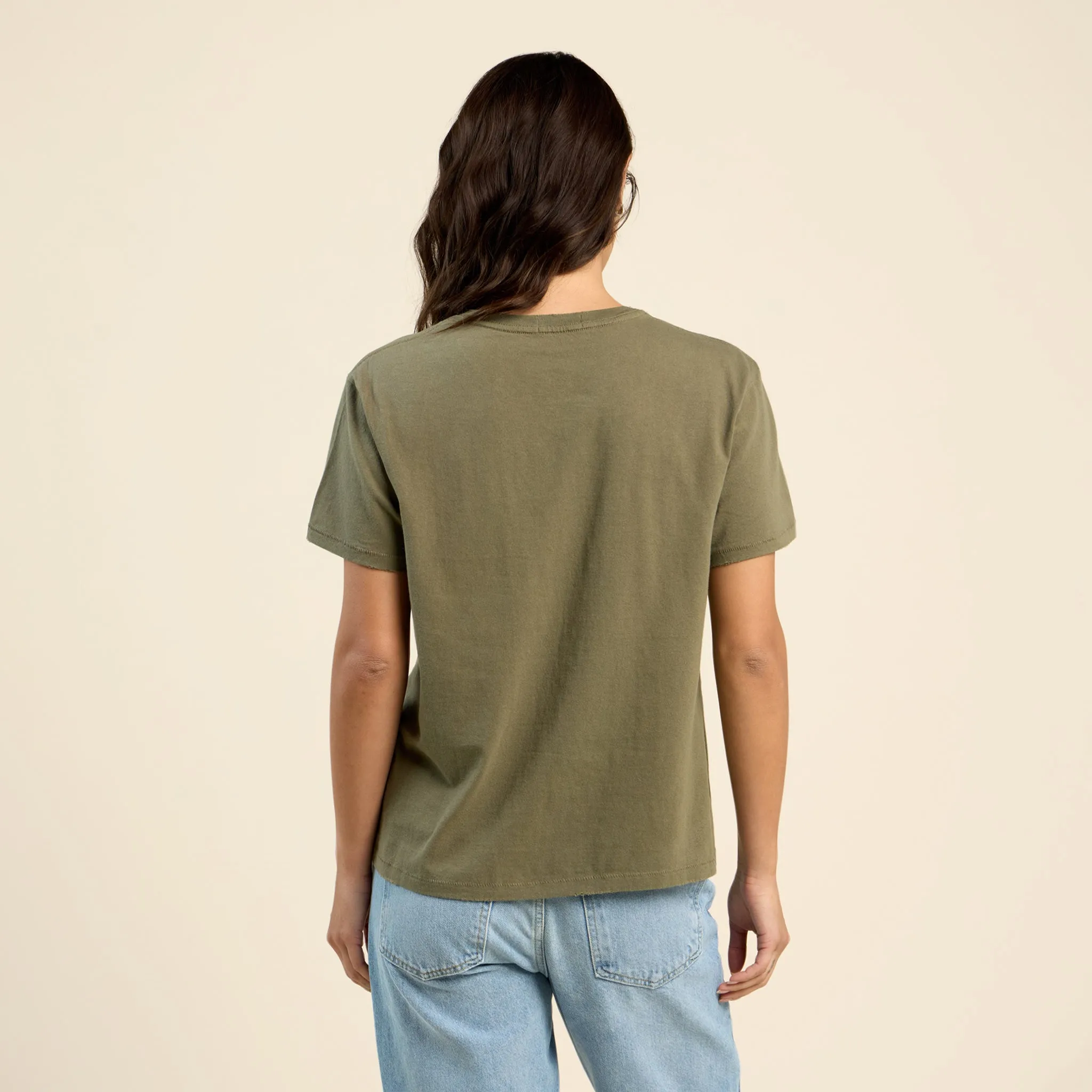 Vintage Cotton Everyday T-Shirt | Olive sold by nuuds product image thumbnail 4