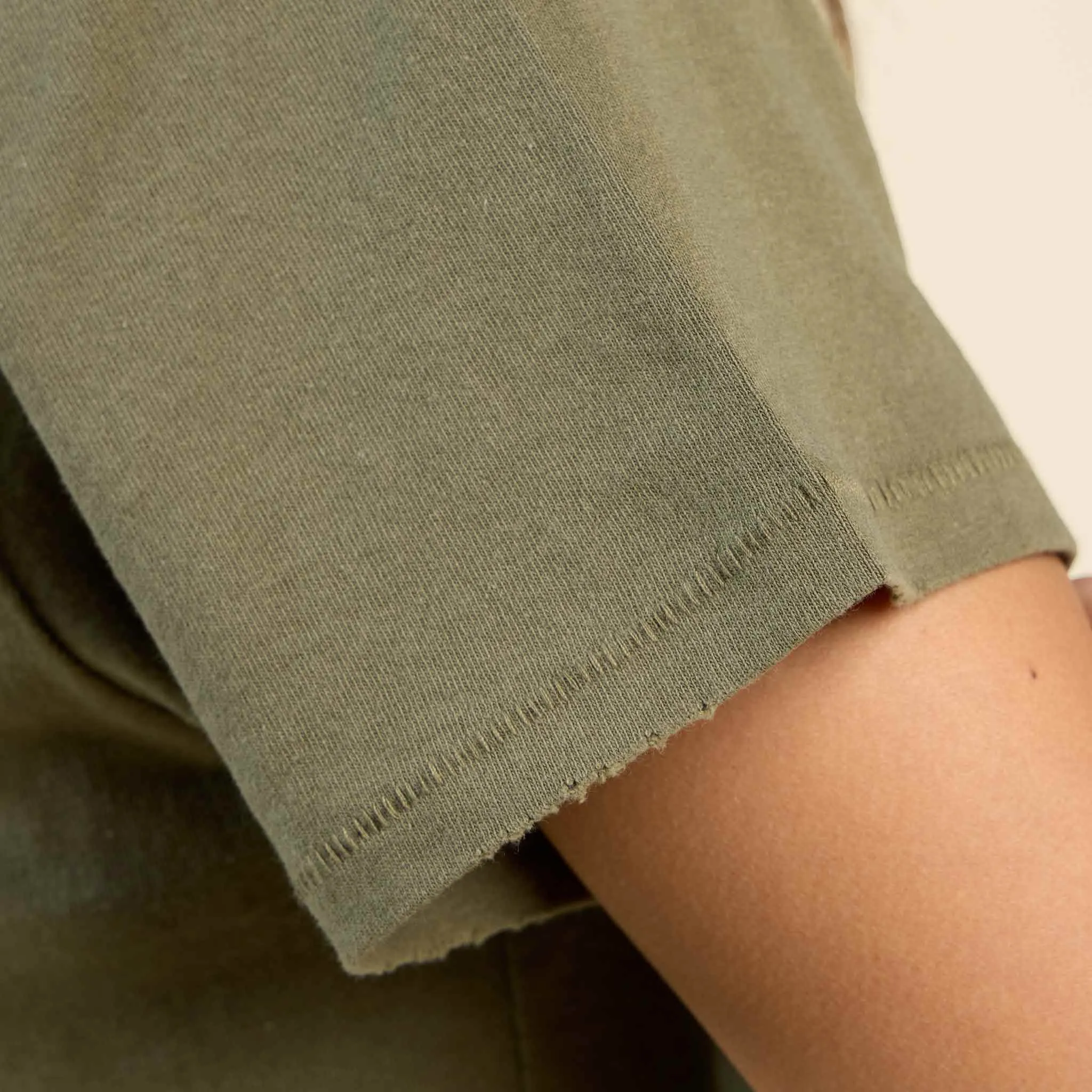 Vintage Cotton Everyday T-Shirt | Olive sold by nuuds product image thumbnail 5