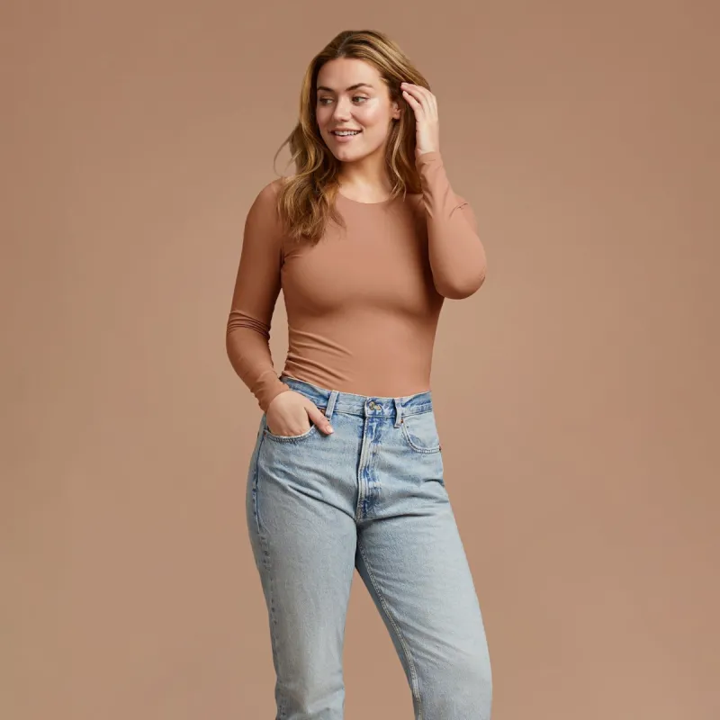 Seamless Long Sleeve Shirt | Clay sold by nuuds