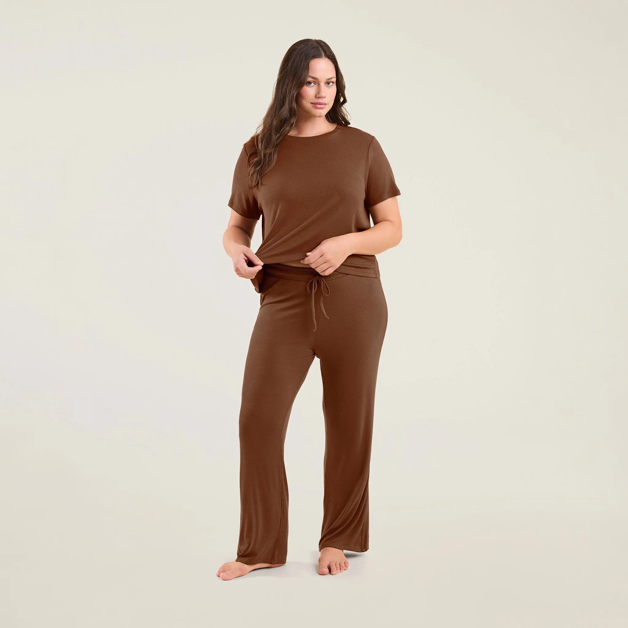 Ribbed Pajama Set | Chocolate sold by nuuds product image thumbnail 2