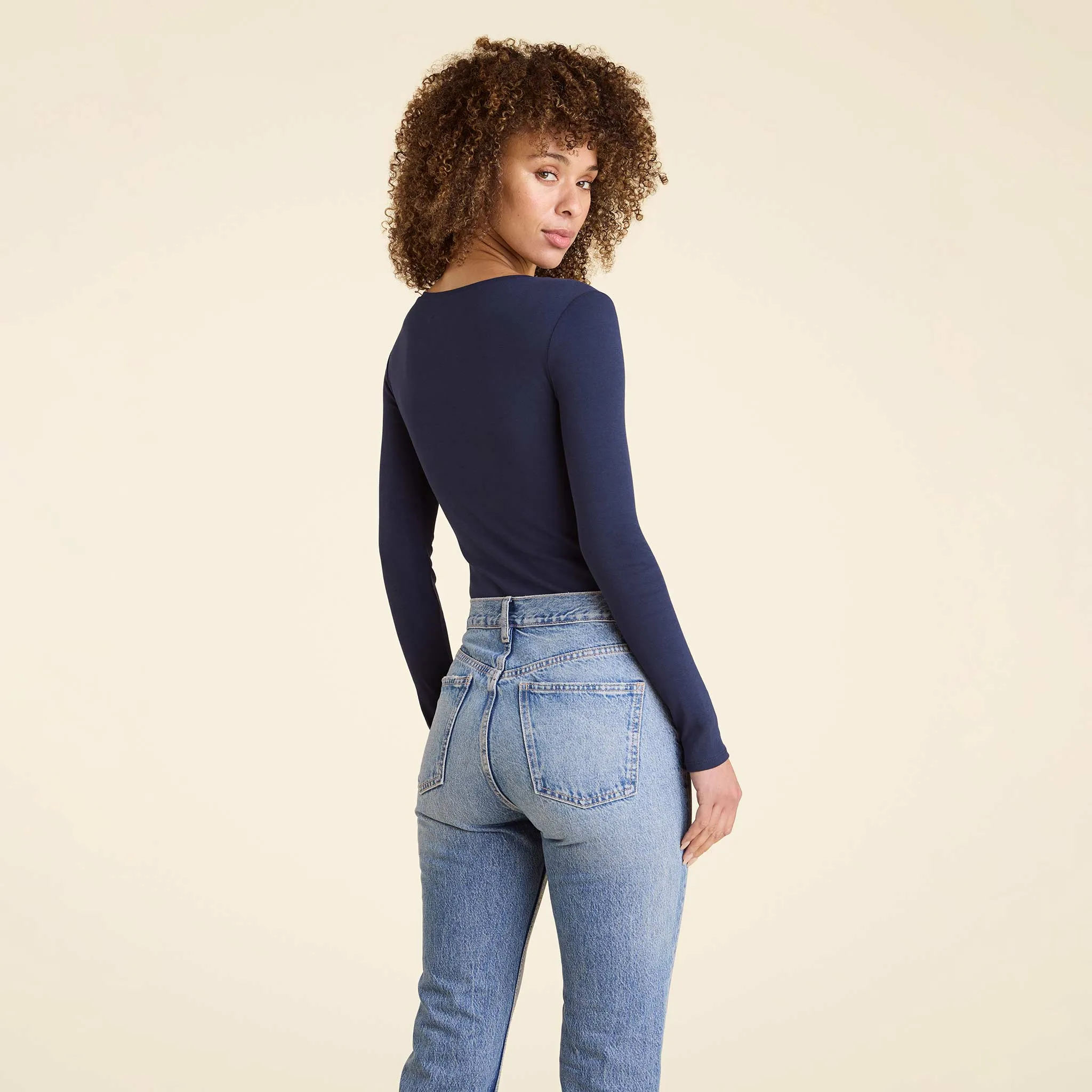 Hook & Eye Bodysuit | Navy sold by nuuds product image thumbnail 4