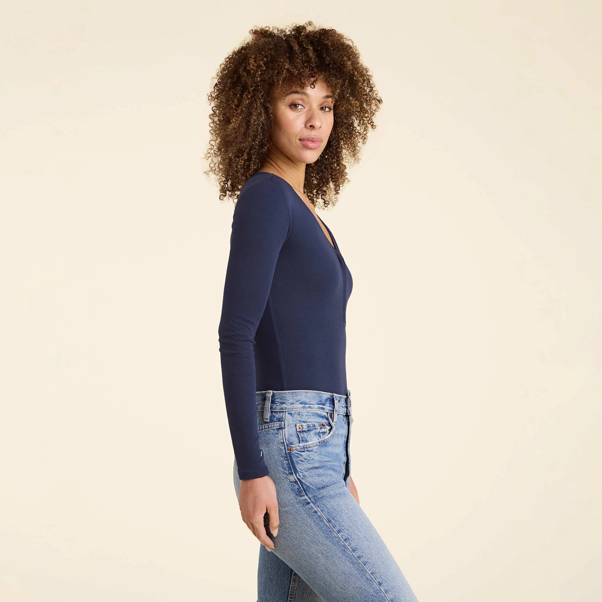 Hook & Eye Bodysuit | Navy sold by nuuds product image thumbnail 3