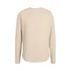 Long Sleeve Curved Hem T-Shirt | Bone sold by nuuds