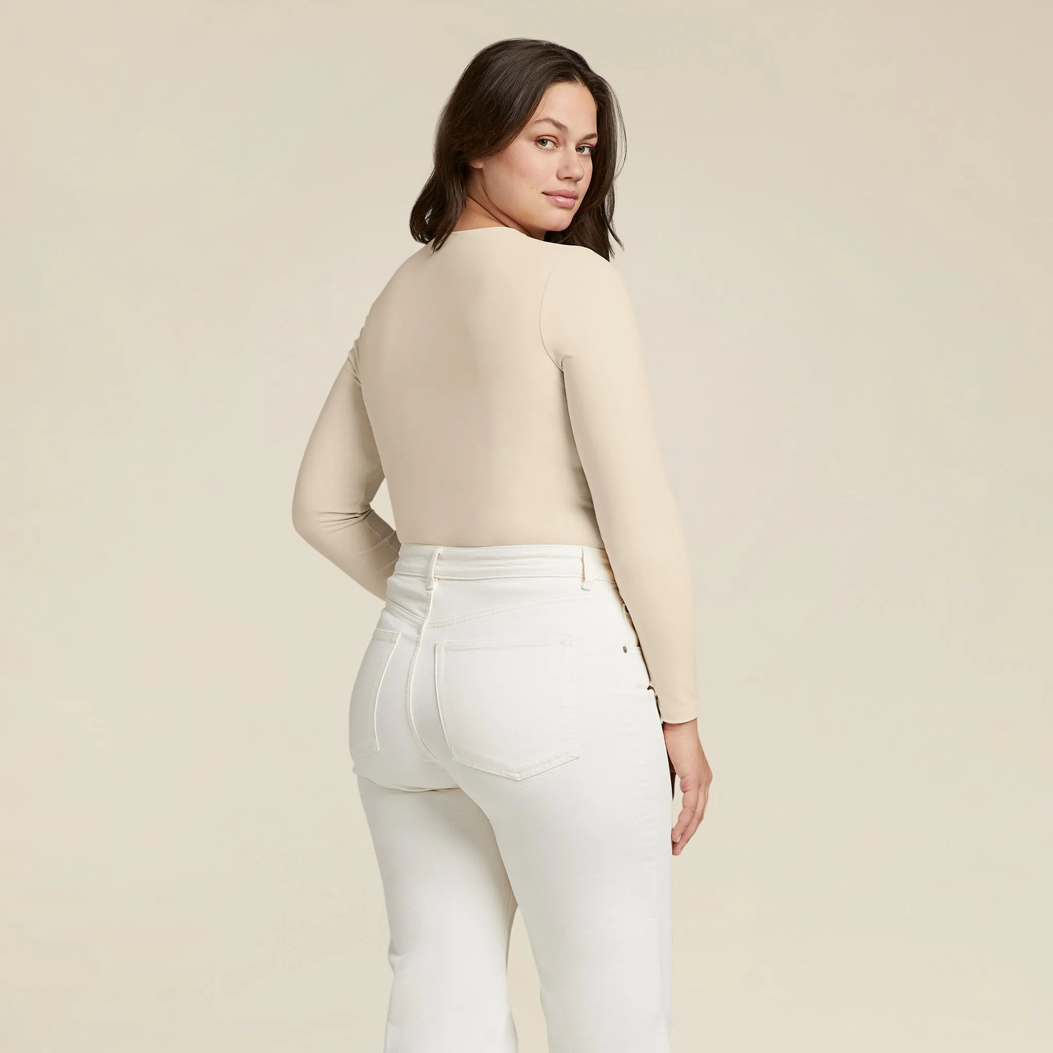 Seamless Long Sleeve Shirt | Bone sold by nuuds product image thumbnail 4