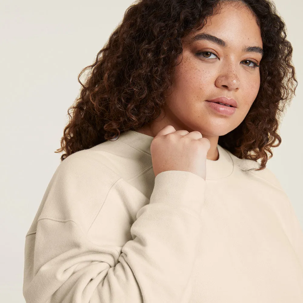 Cropped Crewneck Sweatshirt | Bone sold by nuuds product image thumbnail 5